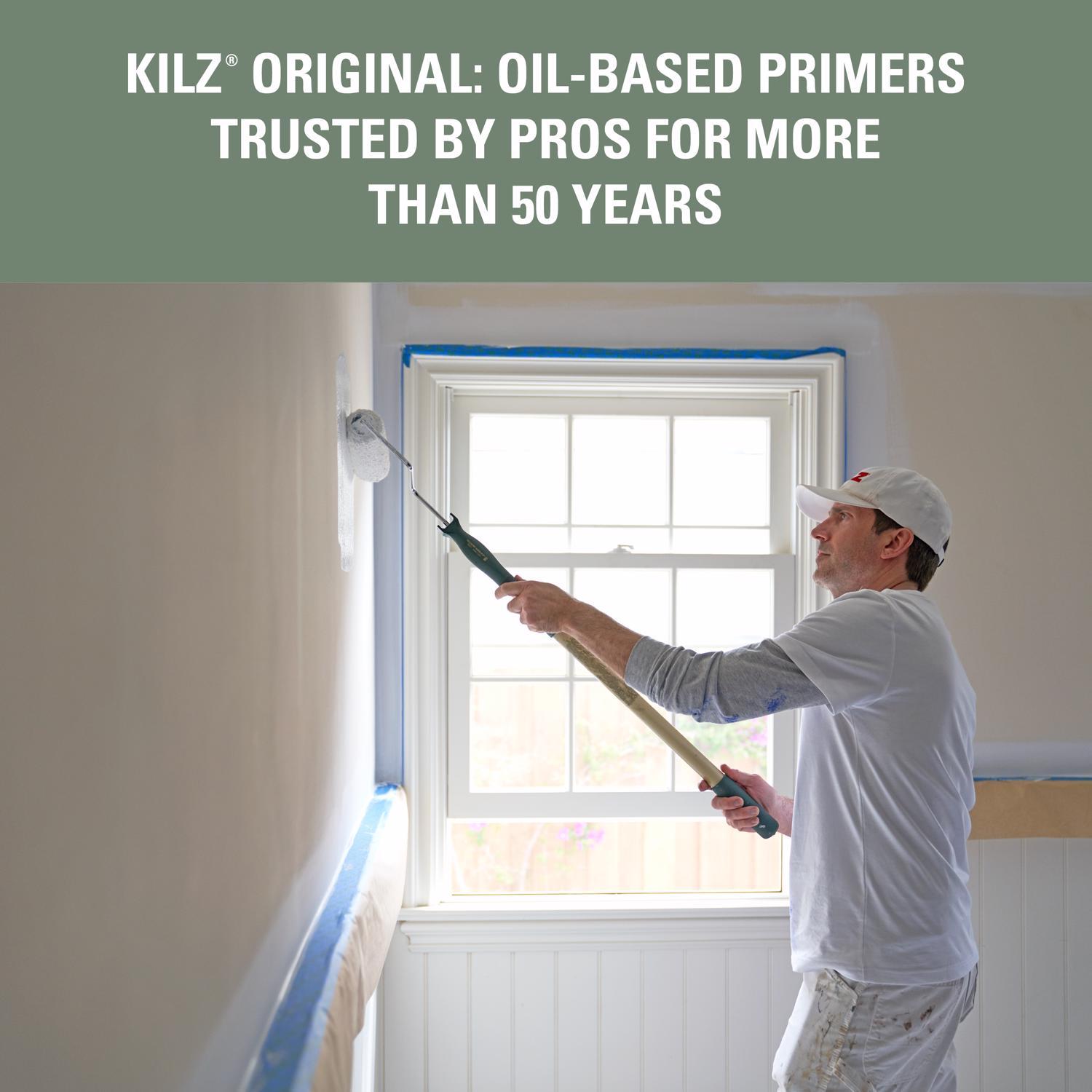 KILZ Original White Flat Oil-Based Alkyd Oil Primer 1 gal