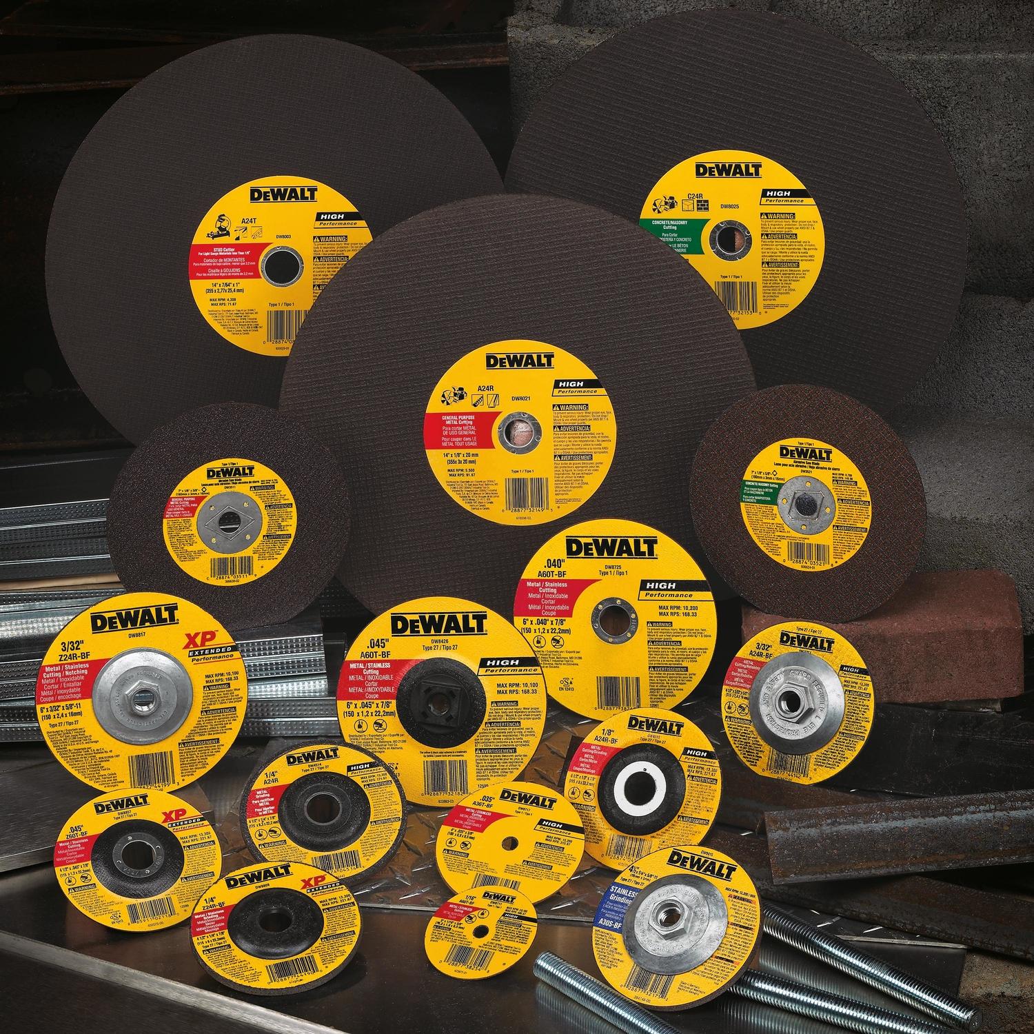 DeWalt High Performance 6 in. D X 7/8 in. X.045 in. thick Aluminum Oxide Cut-Off Wheel 1 pc