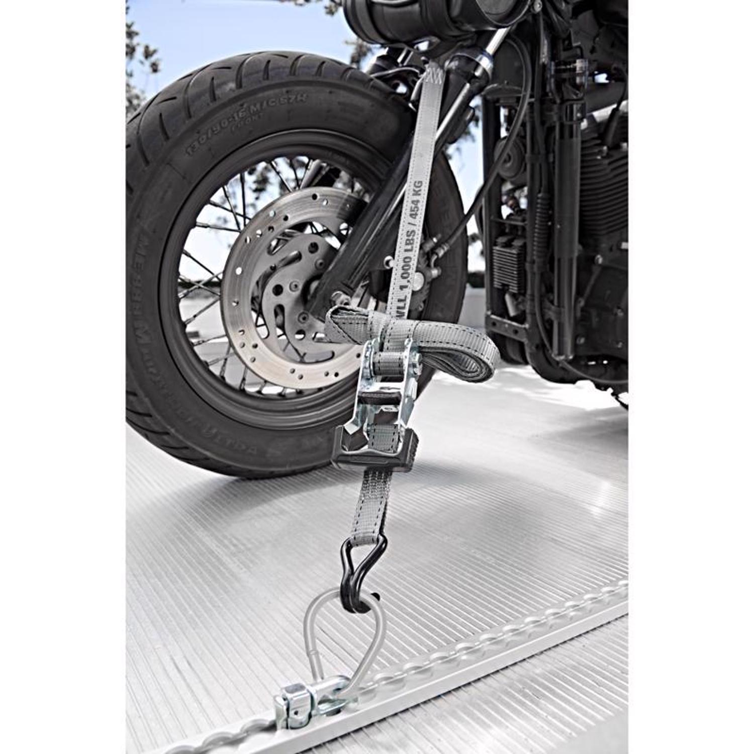 Keeper 1 in. W X 12 ft. L Gray Ratchet Tie Down Strap 1000 lb 4 pk