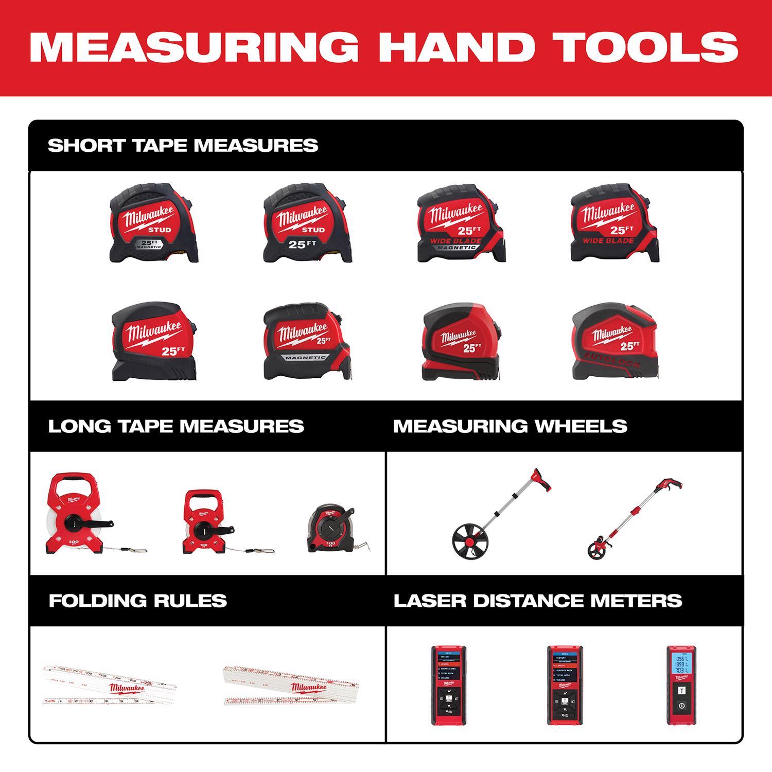 Milwaukee 100 ft. L X 1.5 in. W Closed Reel Long Tape Measure 1 pk