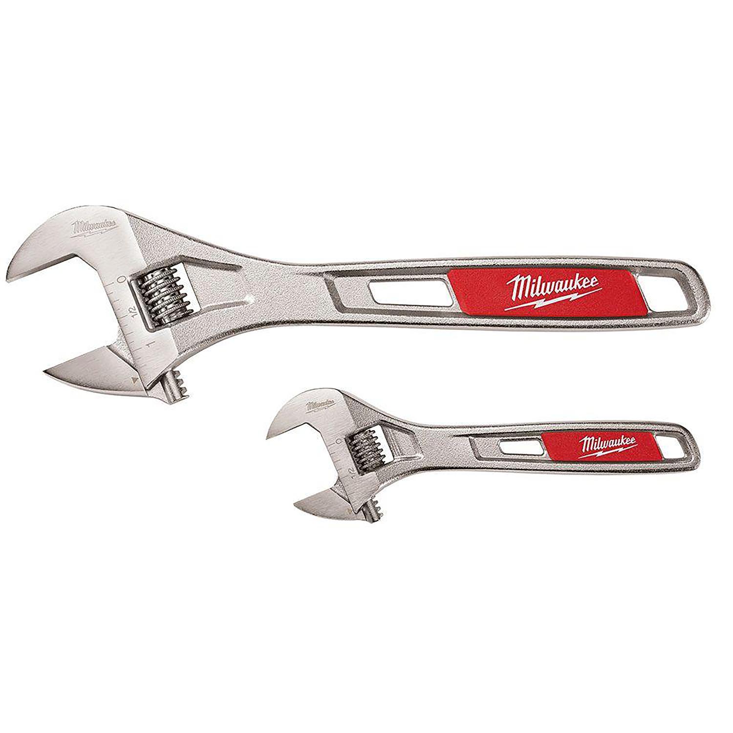 Milwaukee SAE Adjustable Wrench Set 13.50 in. L 2 pc