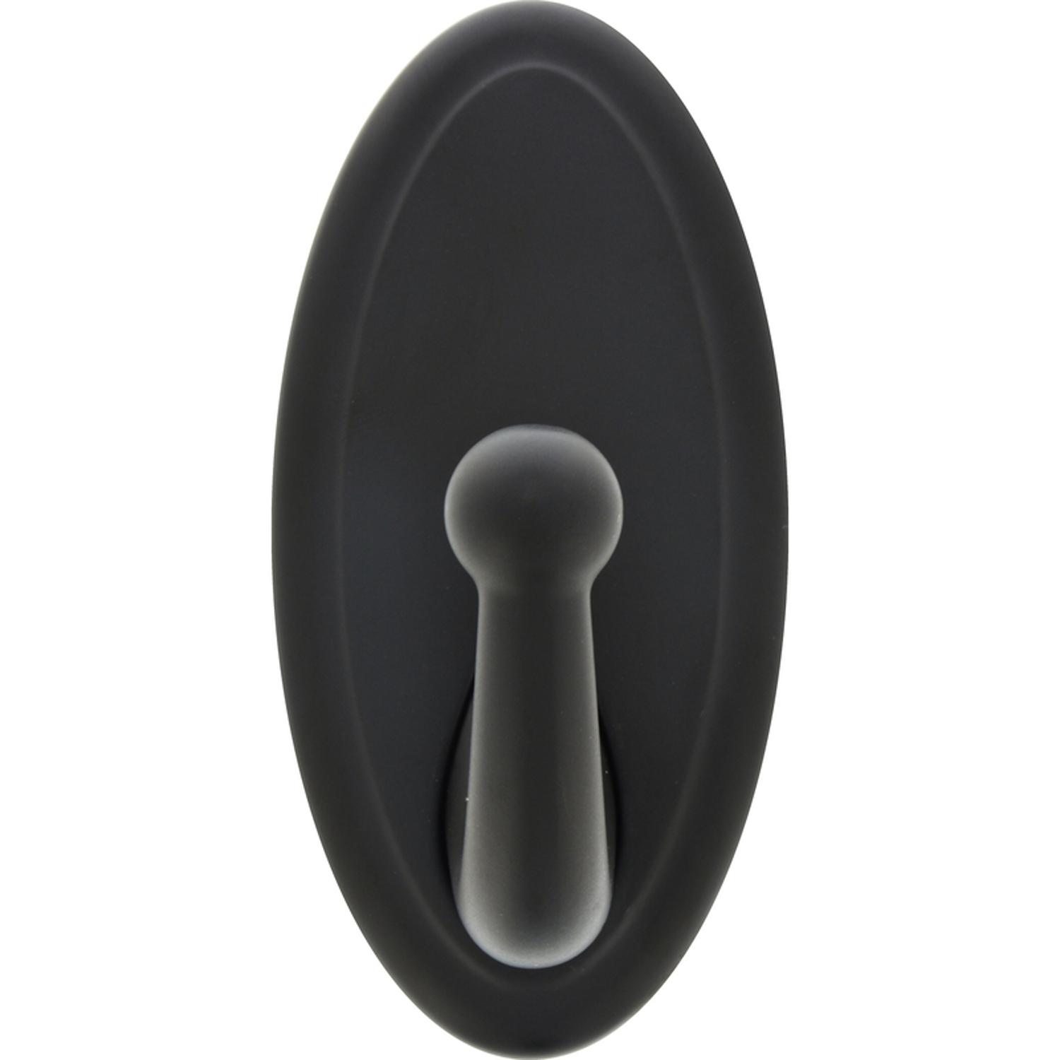 HILLMAN 3.5 in. L Oil Rubbed Bronze Brown Metal Oval Hook 25 lb. cap. 1 pk