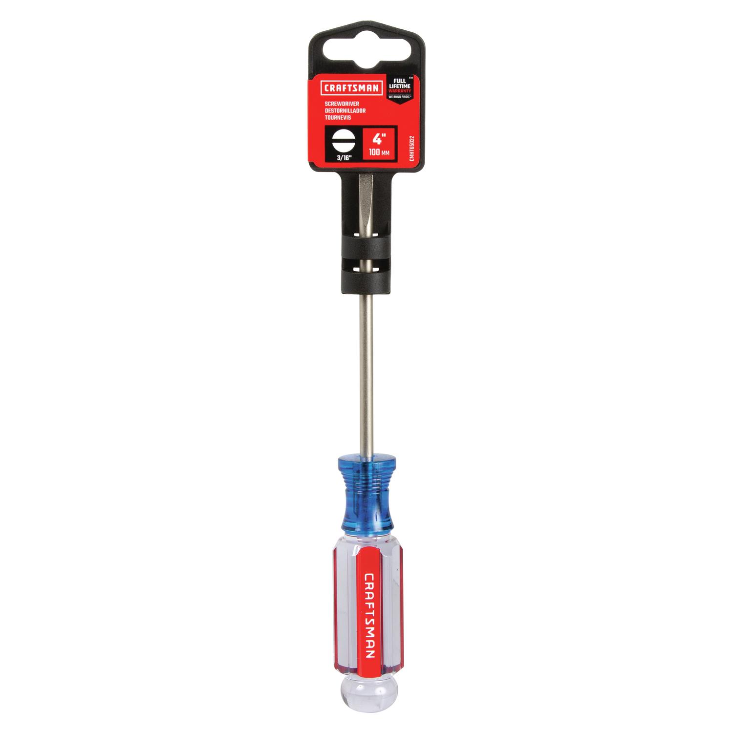 Craftsman 3/16 in. X 4 in. L Slotted Screwdriver 1 pc