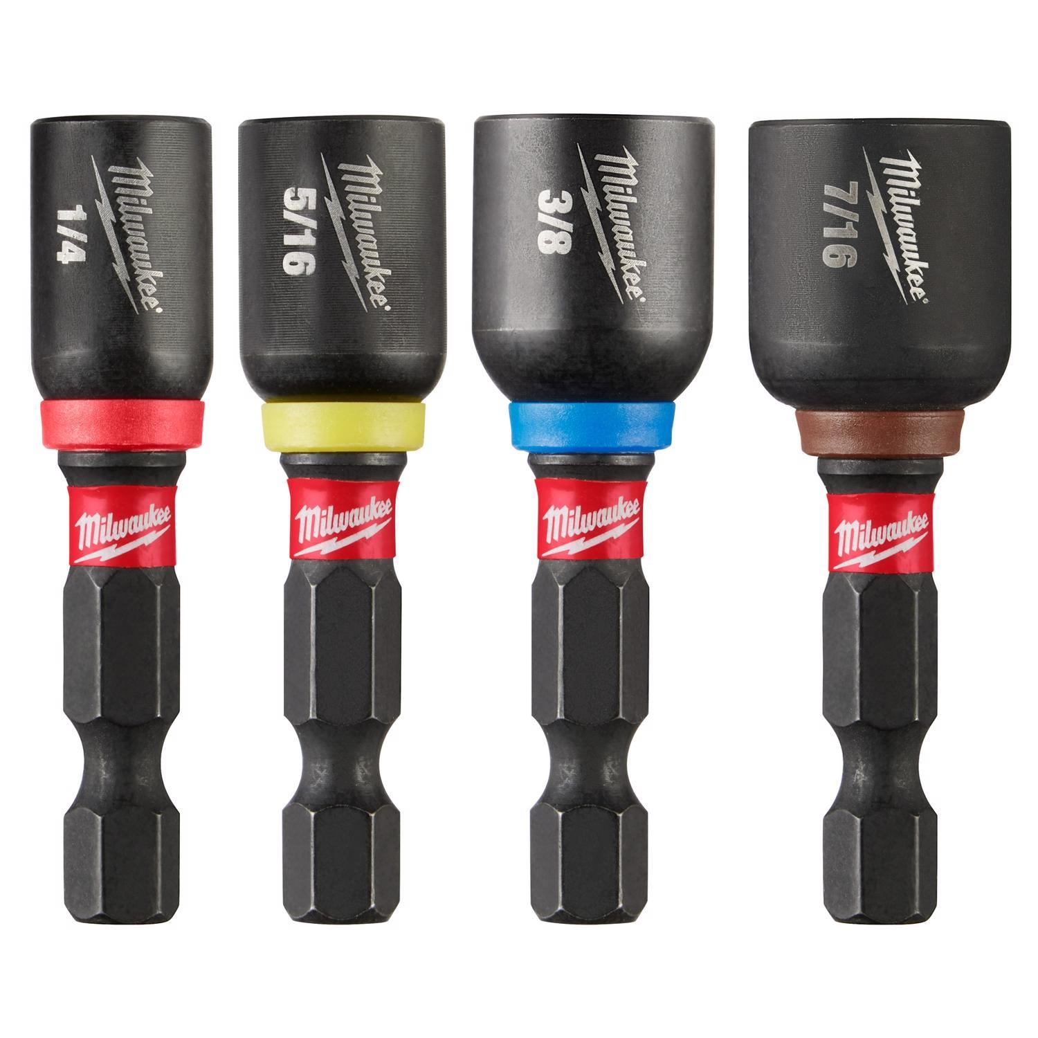 Milwaukee Shockwave 1-7/8 in. L Steel Nut Driver Set 4 pc