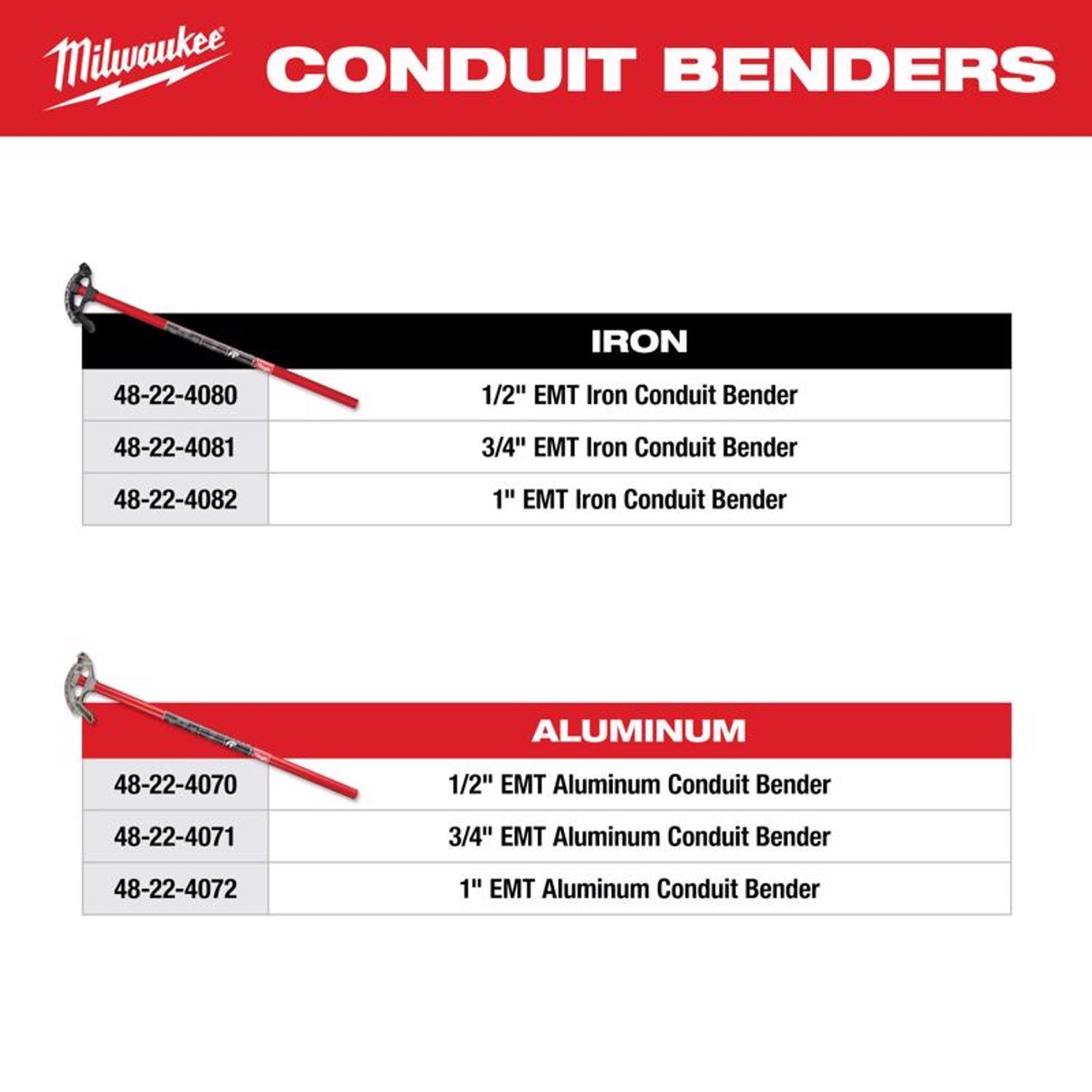 Milwaukee EMT 3/4 in. L Conduit Bender Steel