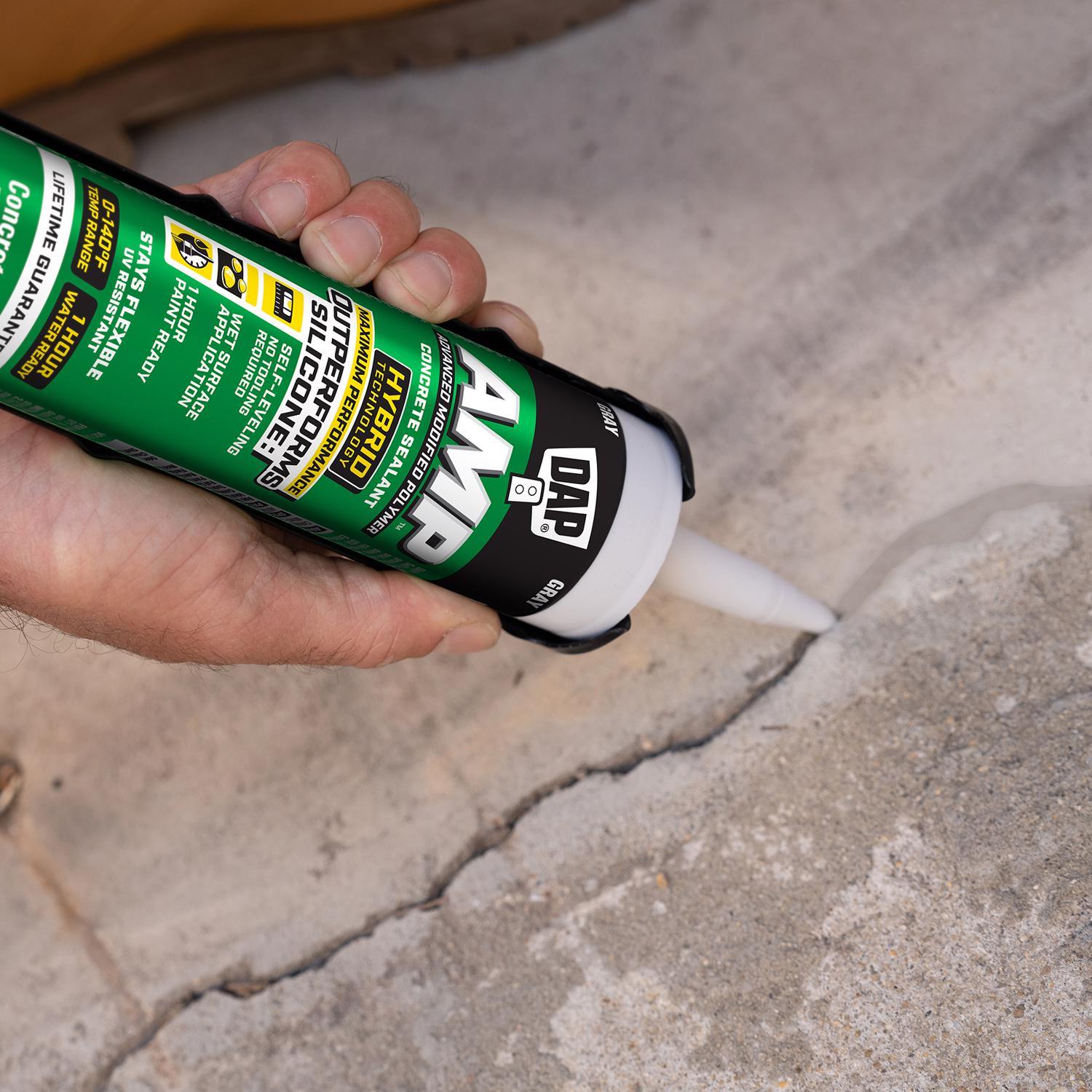 DAP AMP Gray Polymer Advanced Hybrid Self-Leveling Sealant 9 oz