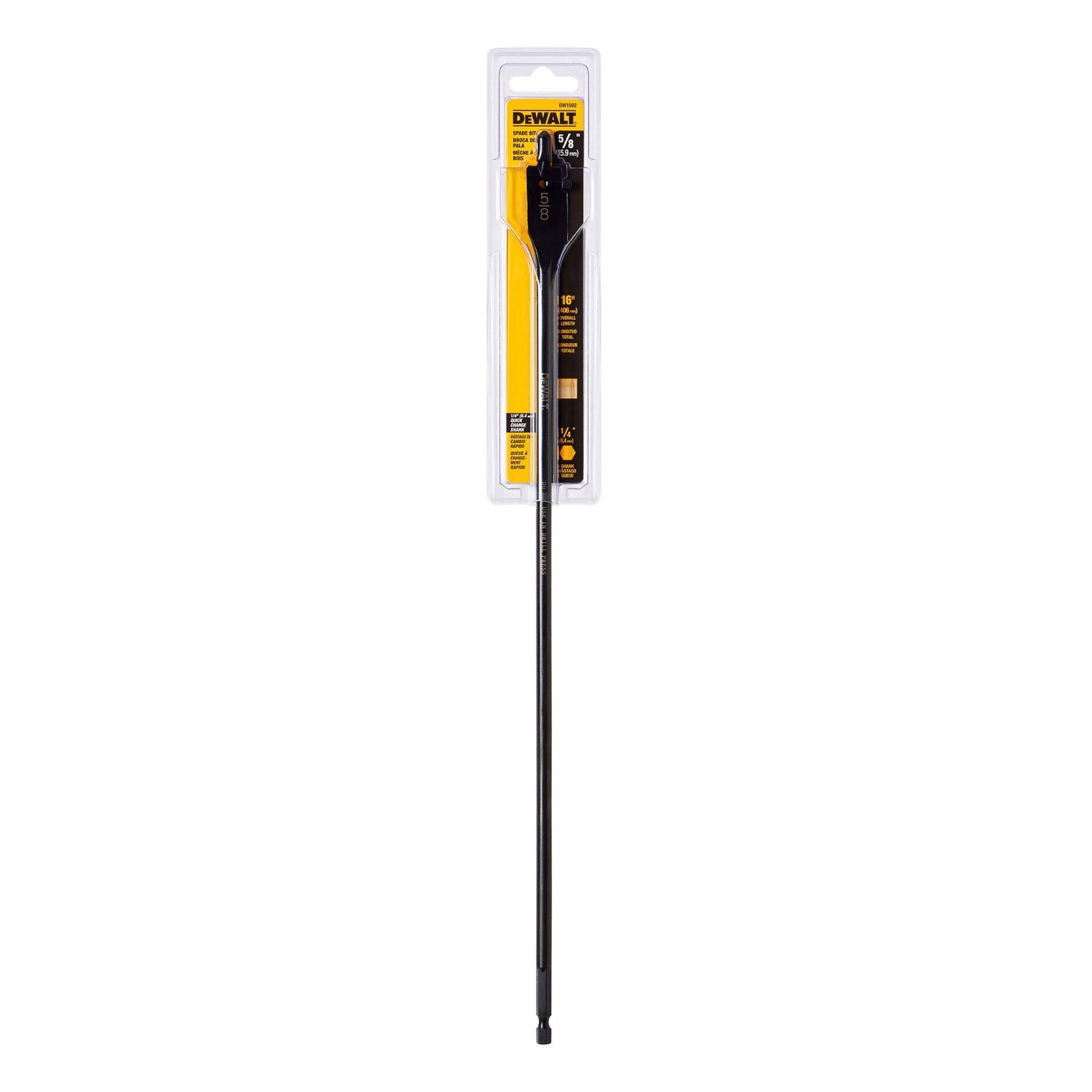 DEWALT 5/8 in. X 16 in. L Carbon Steel Spade Bit Hex Shank 1 pk