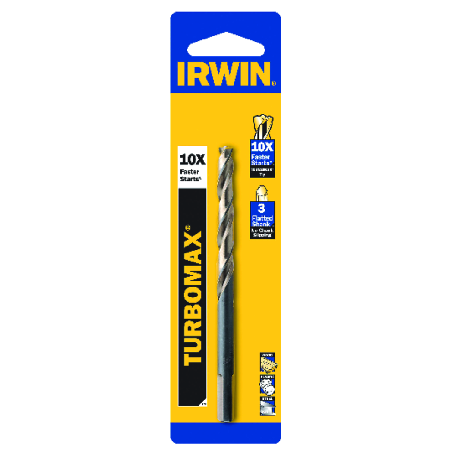 Irwin Turbomax 1/2 in. X 6 in. L High Speed Steel Drill Bit 1 pc