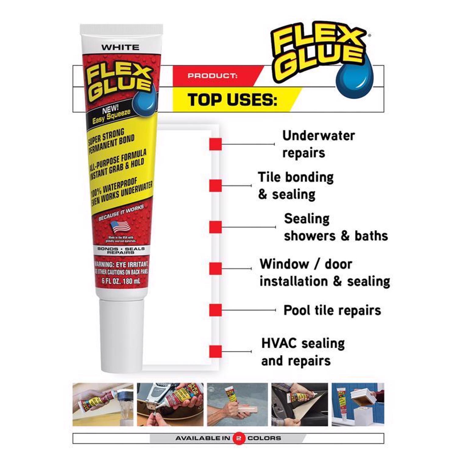 Flex Seal Family of Products Flex Glue Mini Super Strength Rubber Clear Adhesive 0.6 fl. oz.