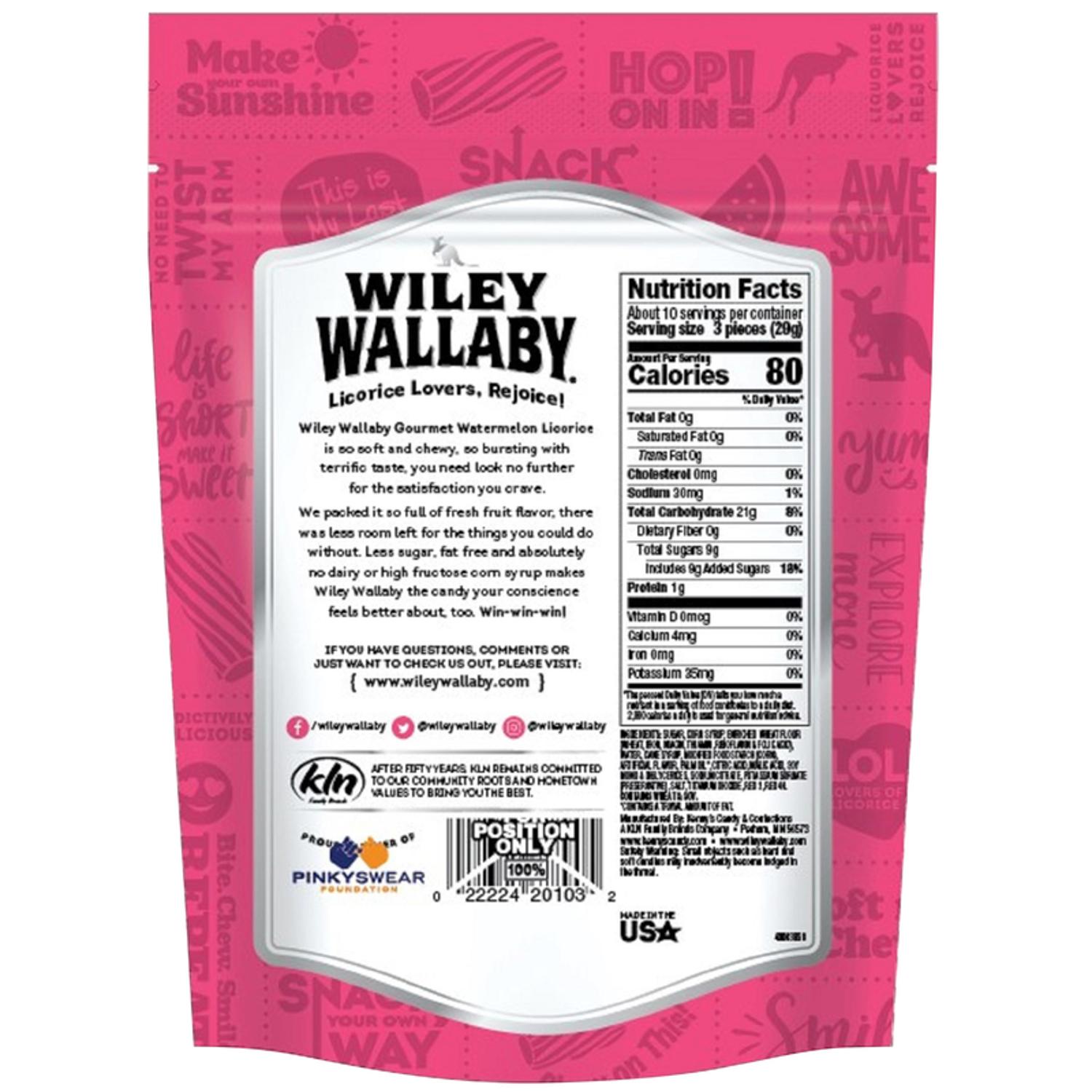 Wiley Wallaby Australian Style Watermelon Licorice 10 oz