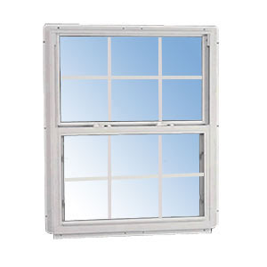 36 in. x 60 in. White Aluminum Window Low-E Glass (4/4 Window Pane Arrangement)