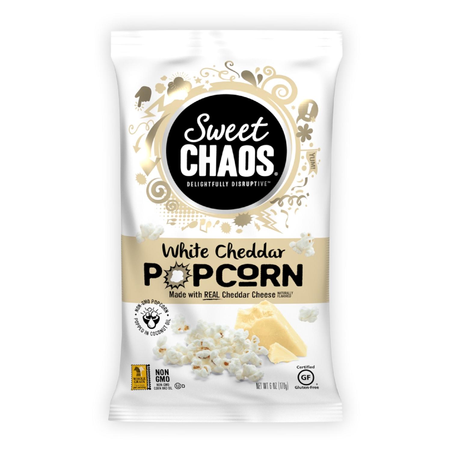 Sweet Chaos White Cheddar Popcorn 6 oz Bagged