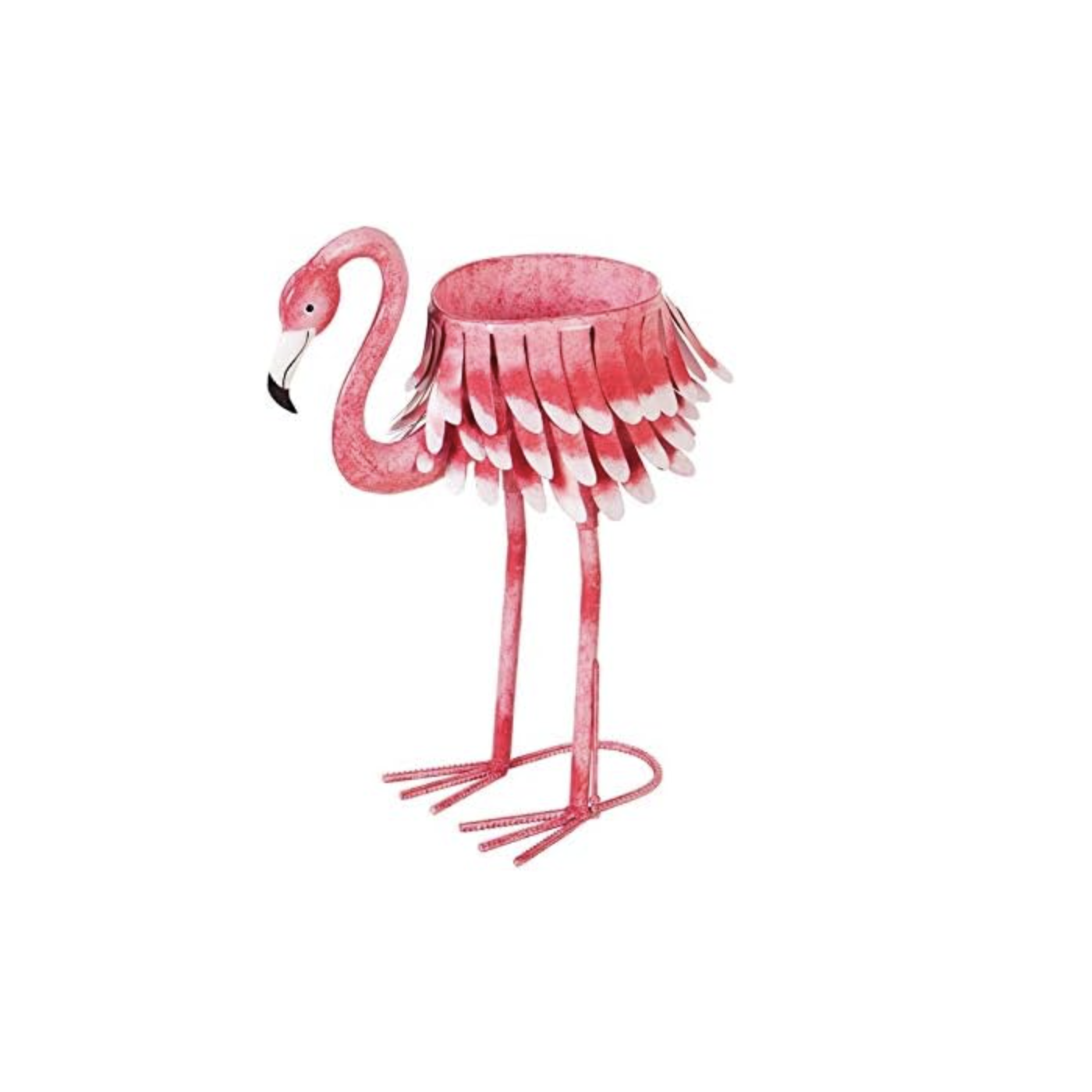 Cypress Home Metal Flamingo Chiller/Planter - 26 x 11 x 31 in.