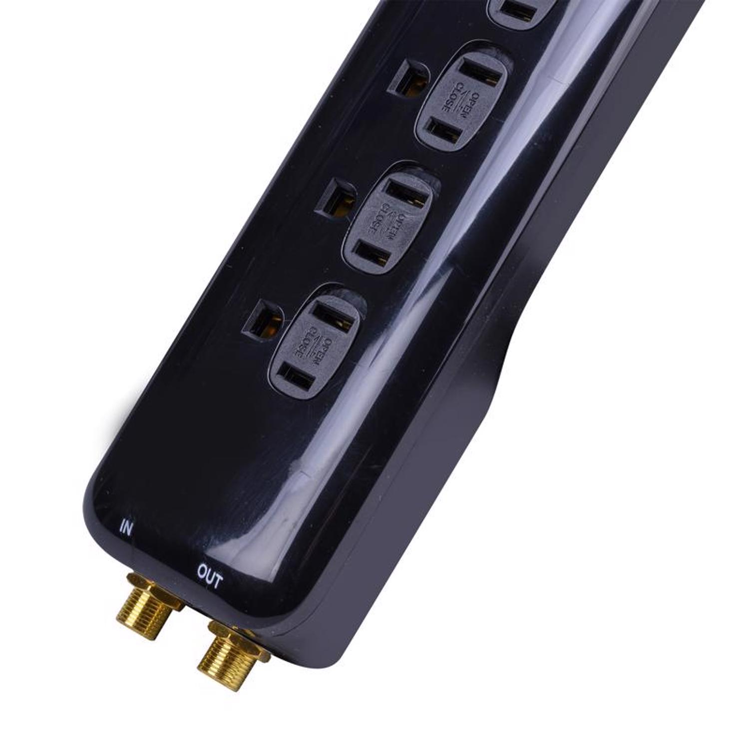Monster Just Power It Up 6 ft. L 7 outlets Surge Protector Black 1080 J