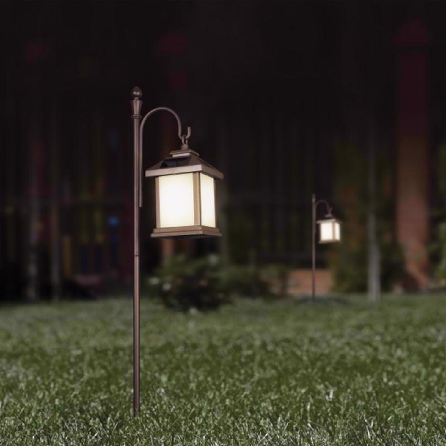 Feit Black Metal 48 in. H Solar Fixtures Shepherd's Hook 1 pk