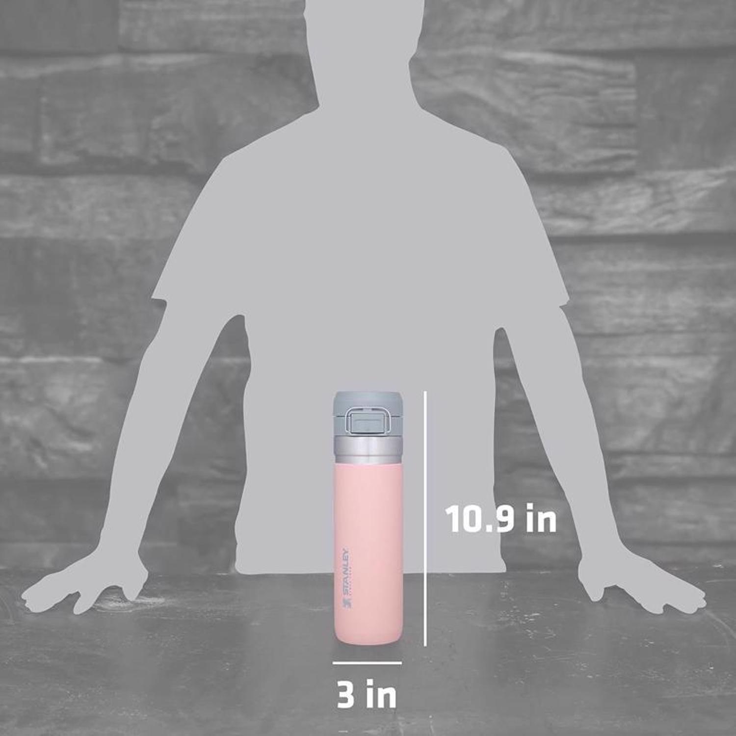 Stanley The Quick Flip 24 oz Rose Quartz BPA Free Double-Wall Vacuum Insulated Bottle