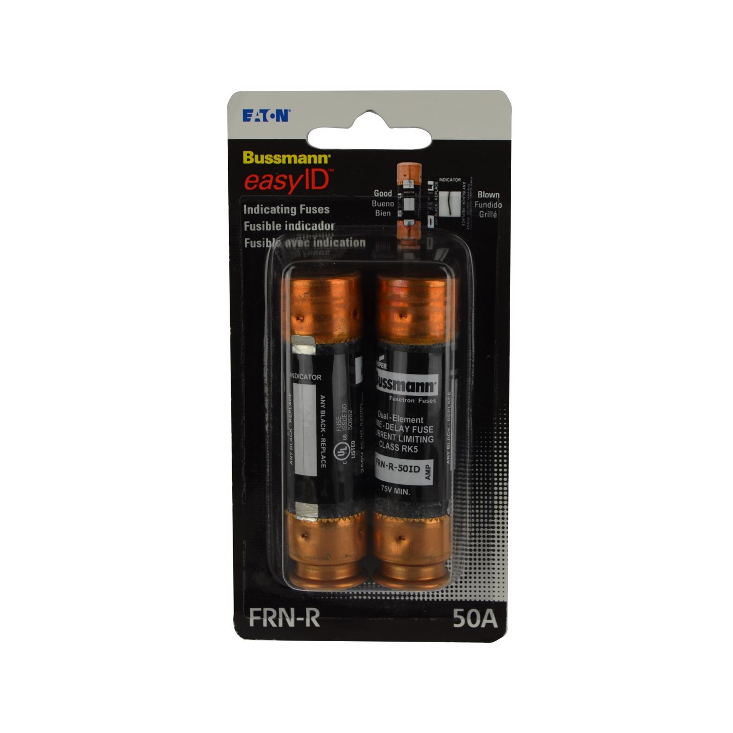 Bussmann EasyID 50 amps Dual Element Time Delay Fuse 2 pk