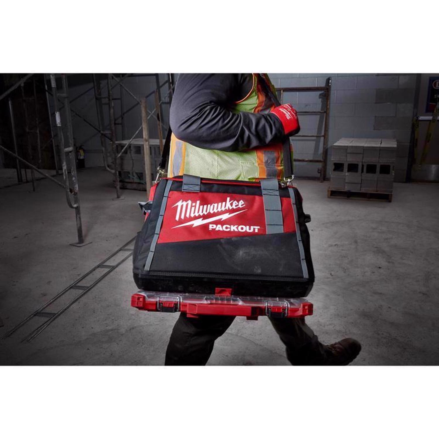 Milwaukee Packout Ballistic Nylon 20" Tool Bag 3 pocket Black/Red 1 pc