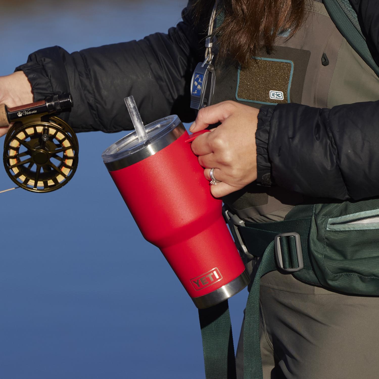 YETI Rambler 35 oz Rescue Red BPA Free Straw Mug