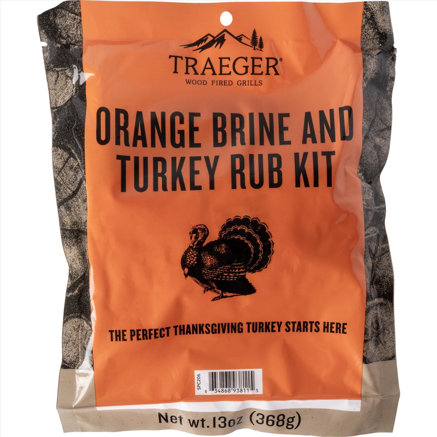 Traeger Turkey Blend Hardwood Pellets with Brine Kit All Natural Maple/Hickory 18 lb