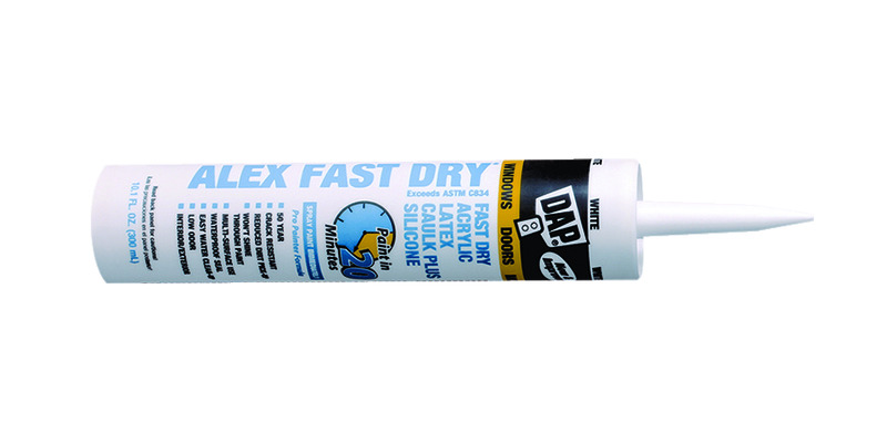 DAP Alex Fast Dry White Acrylic Latex Caulk 10.1 oz