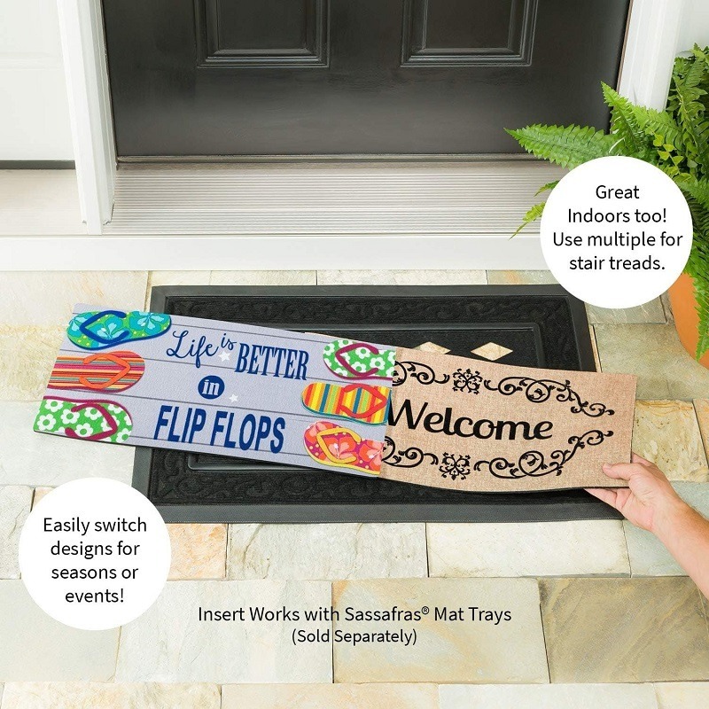 Evergreen Life is Better in Flip Flops Sassafras Switch Mat - 22 x 1 x 10 Inches