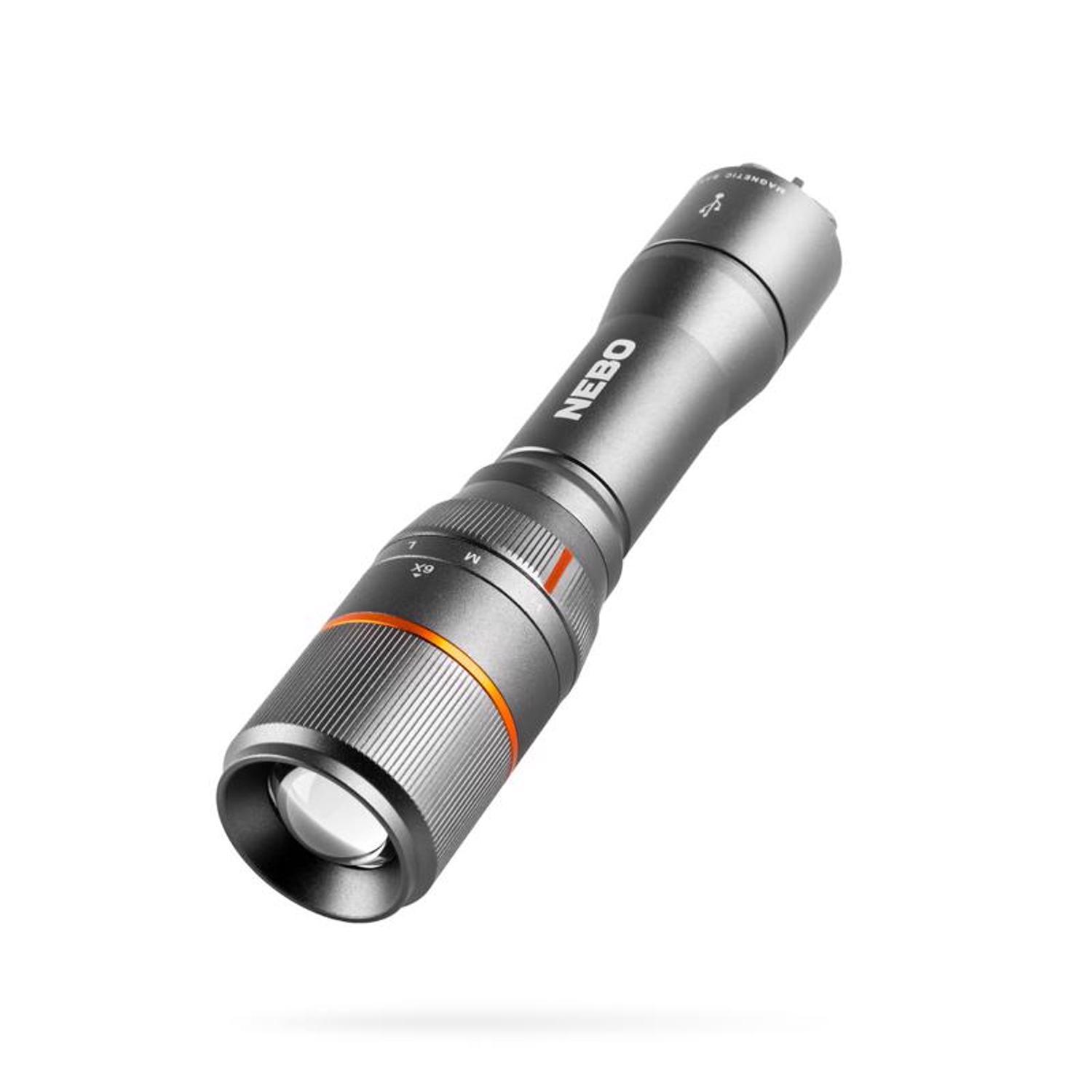 NEBO Davinci 1000 lm Black LED Rechargeable Rechargeable Flashlight 18650 Battery