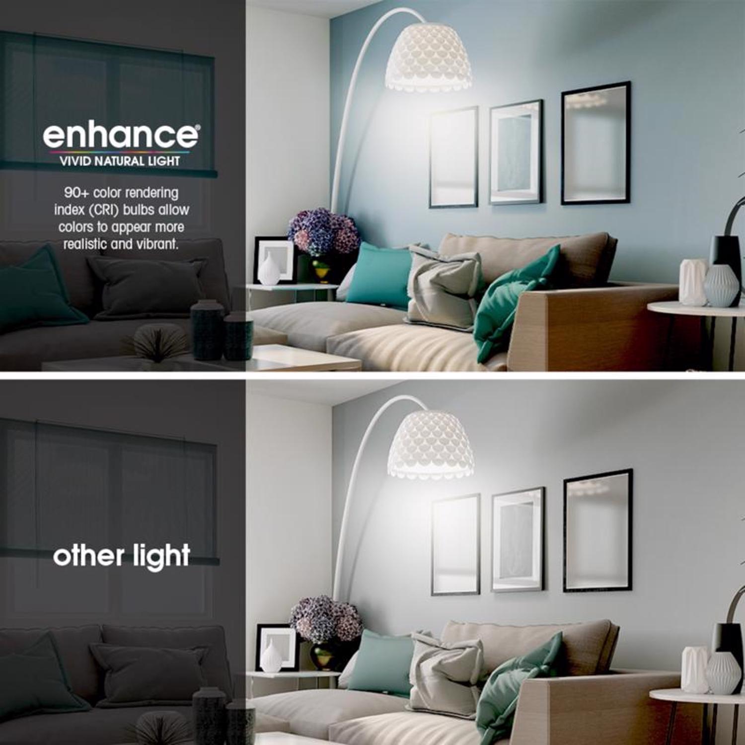 Feit Enhance A19 E26 (Medium) LED Bulb Daylight 60 Watt Equivalence 10 pk