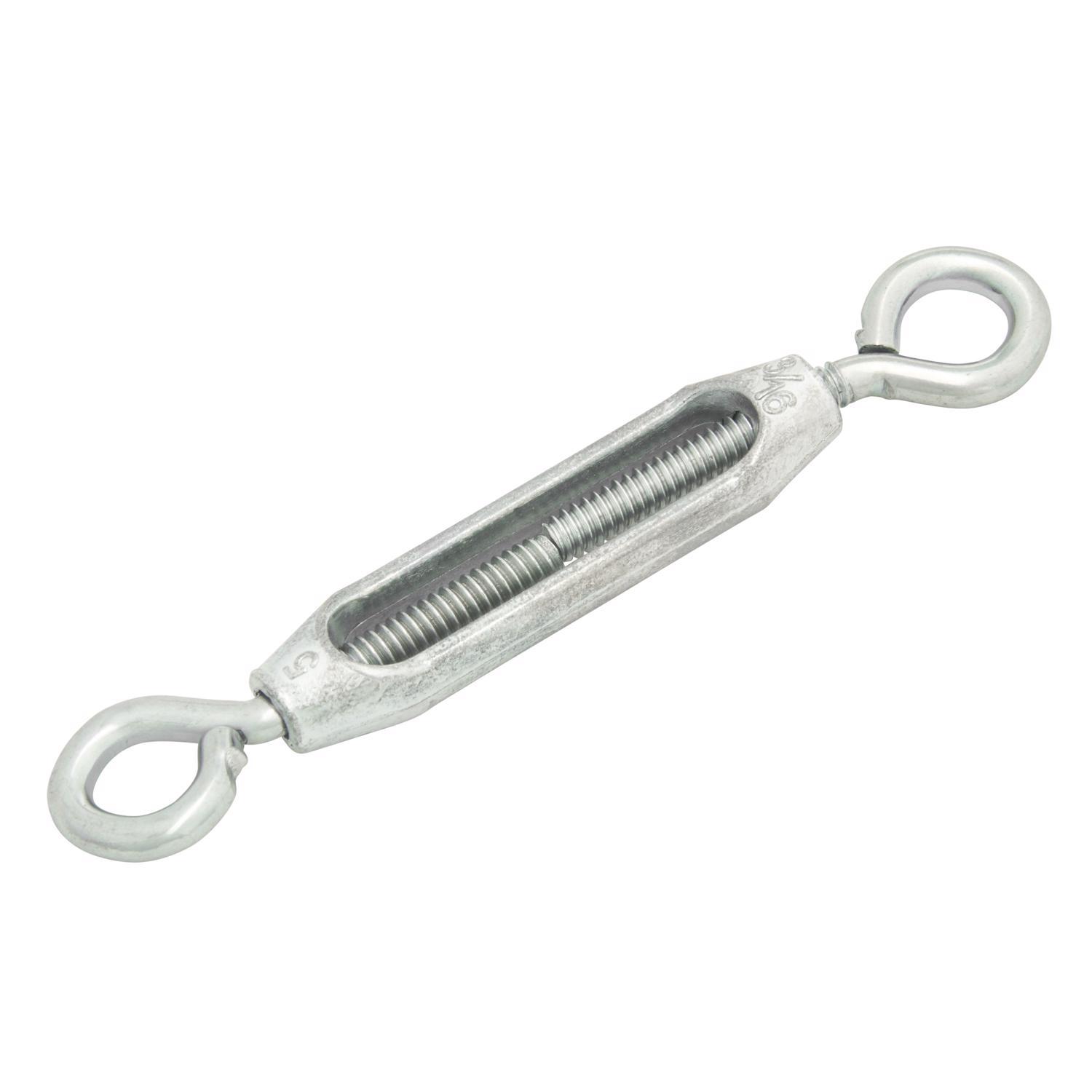 Hampton Zinc-Plated Aluminum/Steel 0.154 in. D Turnbuckle 70 lb 4 in. L