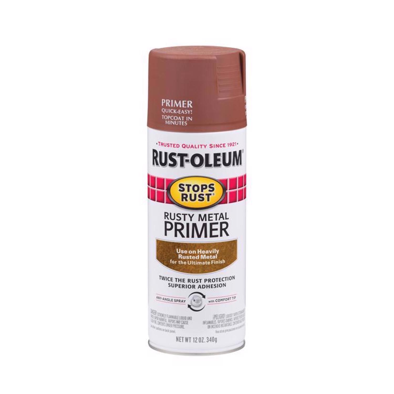Rust-Oleum Stops Rust Brown Flat Oil-Based Alkyd Spray Primer 12 oz