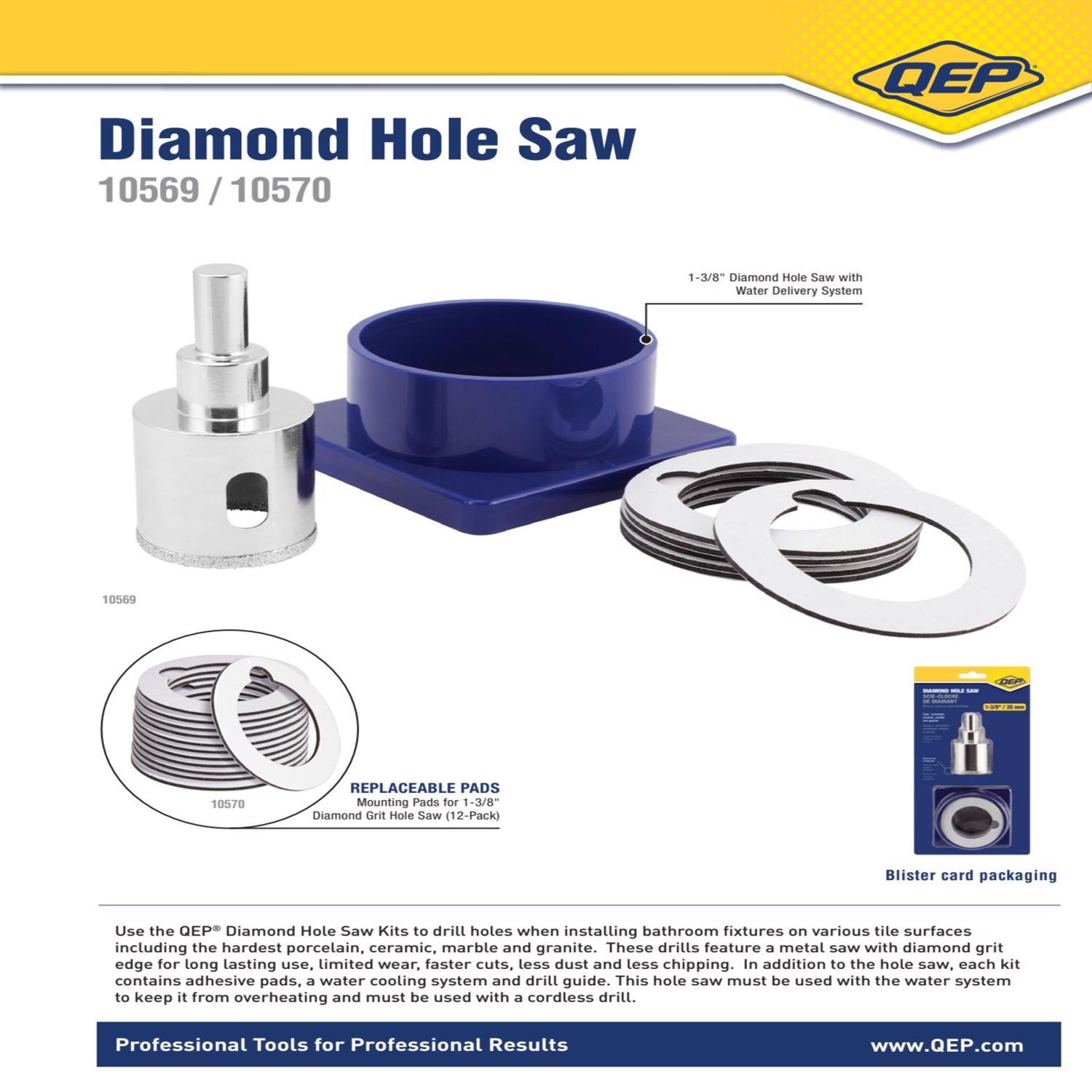 QEP Diamond Grit Hole Saw Kit