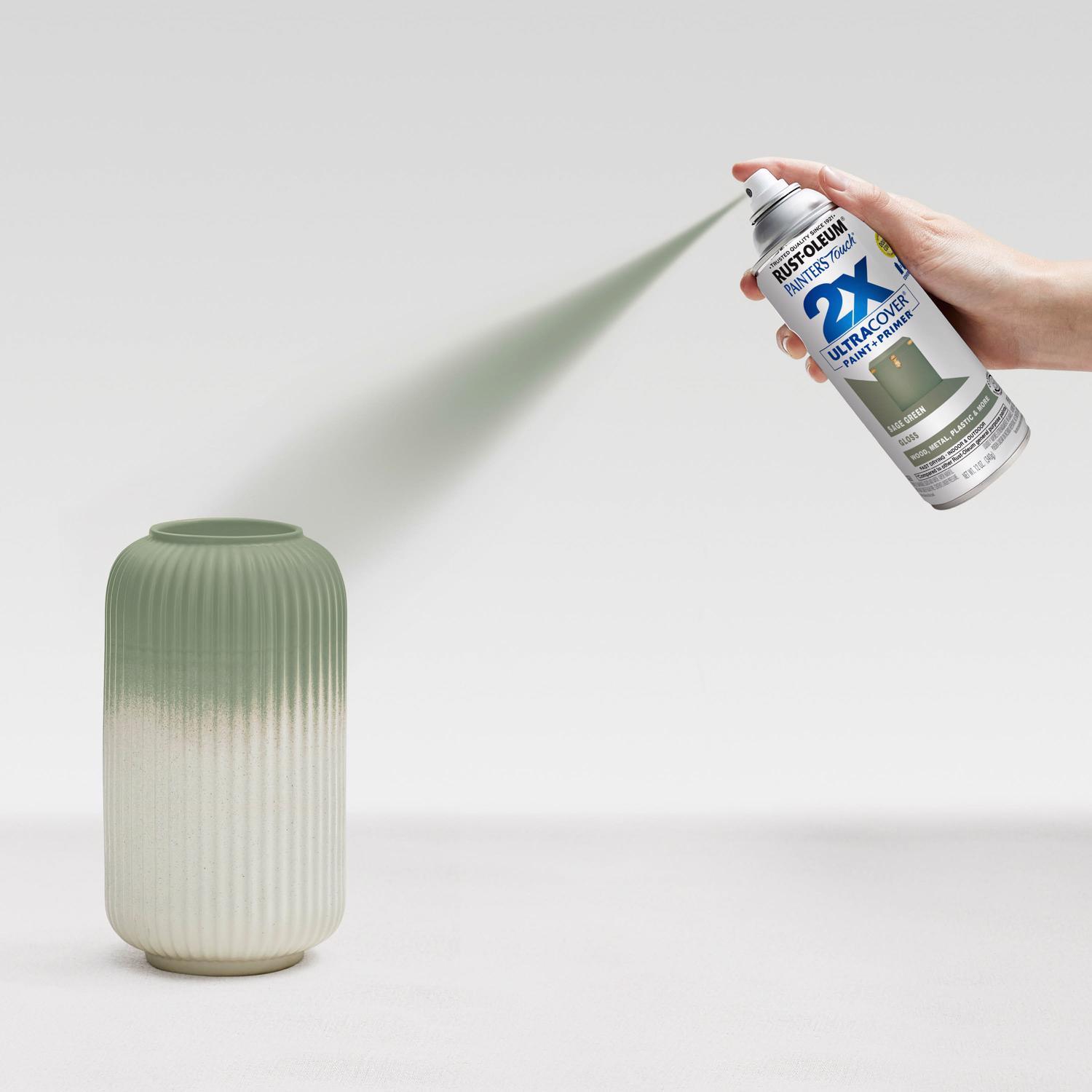 Rust-Oleum Painter's Touch 2X Ultra Cover Gloss Sage Green Paint+Primer Spray Paint 12 oz