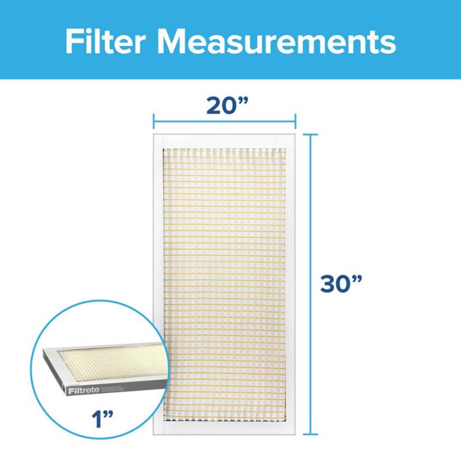 Filtrete 20 in. W X 30 in. H X 1 in. 300 MPR Pleated Filter Dust 1 pk