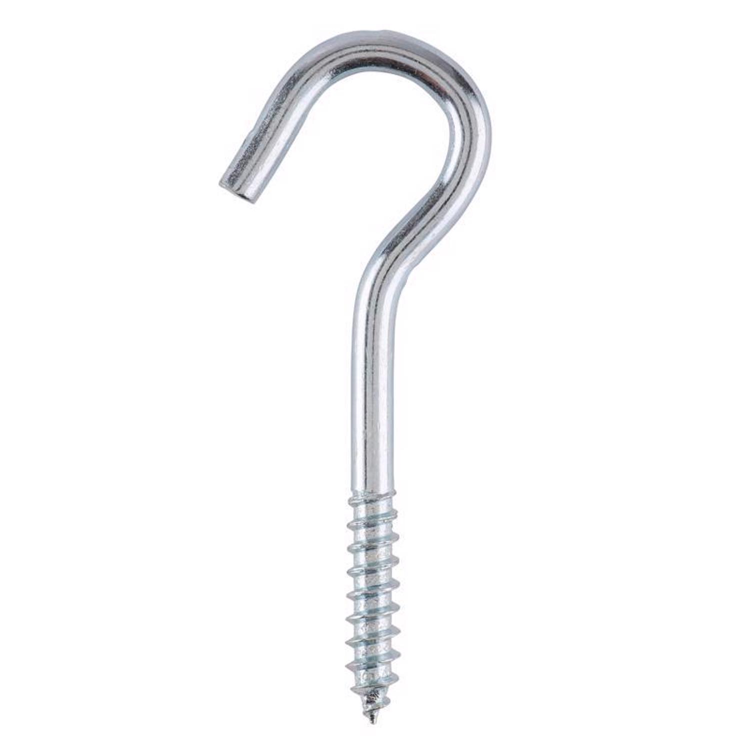 Ace Small Silver Steel 2.4375 in. L Ceiling Hook 45 lb 3 pk