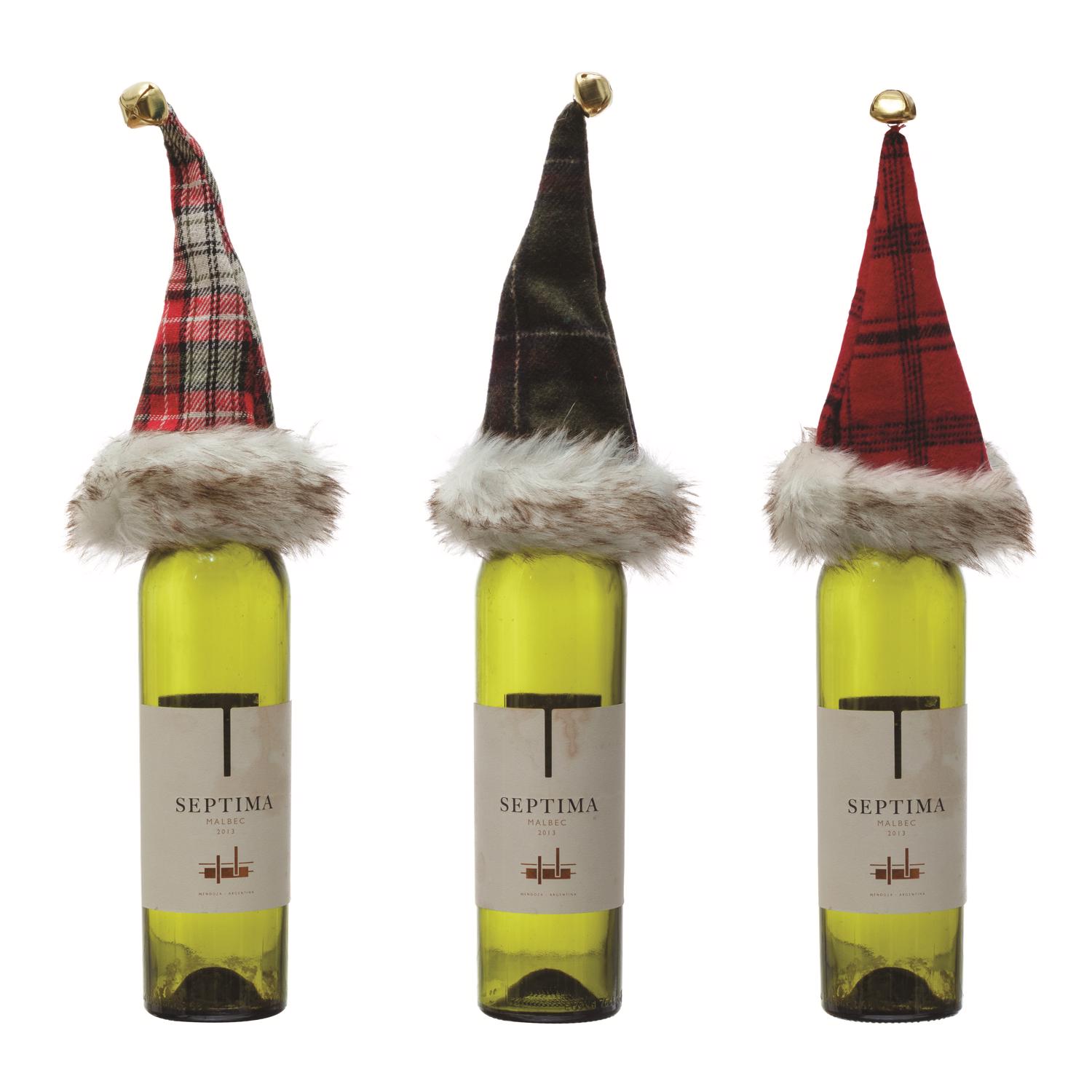 Creative Co-Op Assorted Bottle Cover Indoor Christmas Decor 9 in.