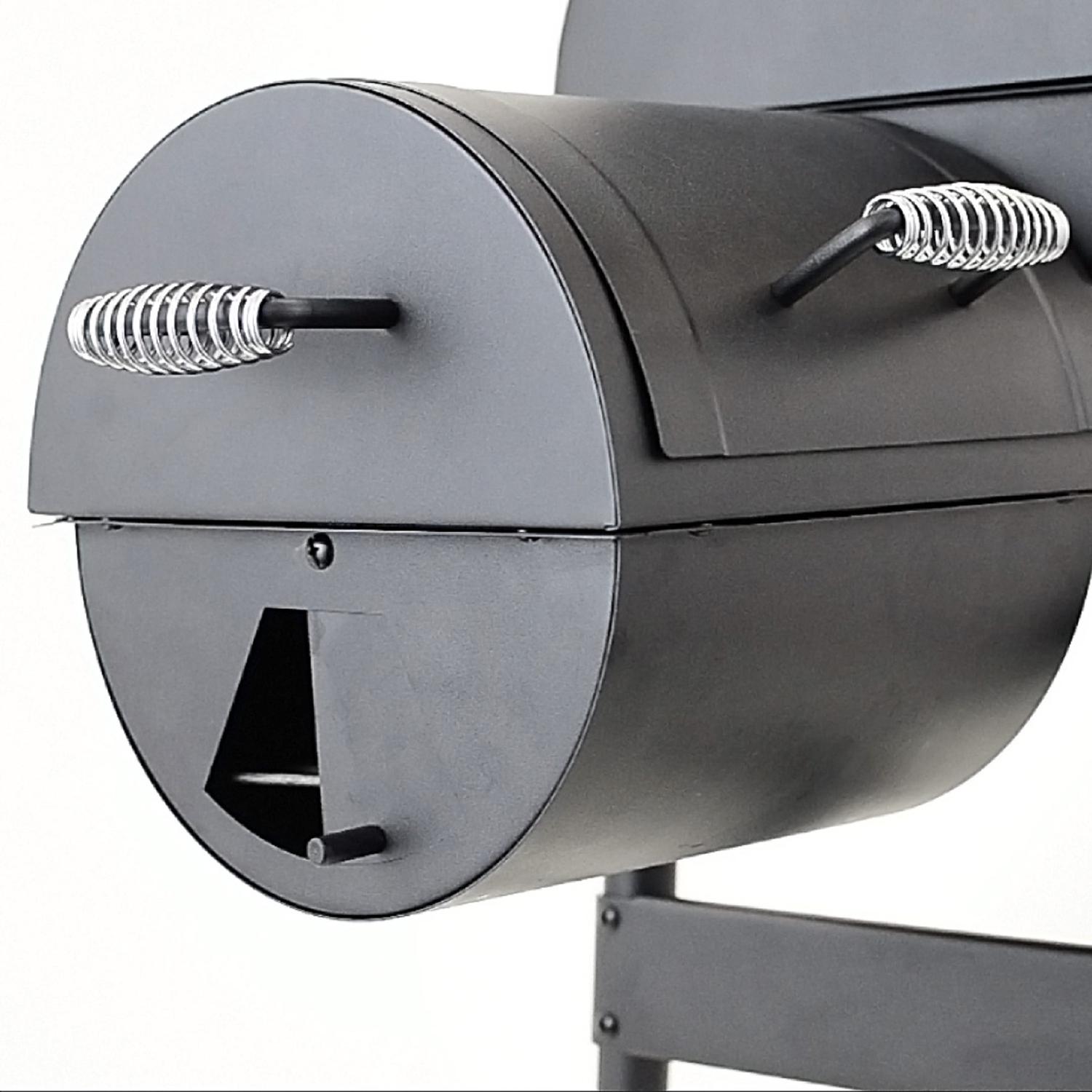 American Gourmet Charcoal Offset Smoker Black