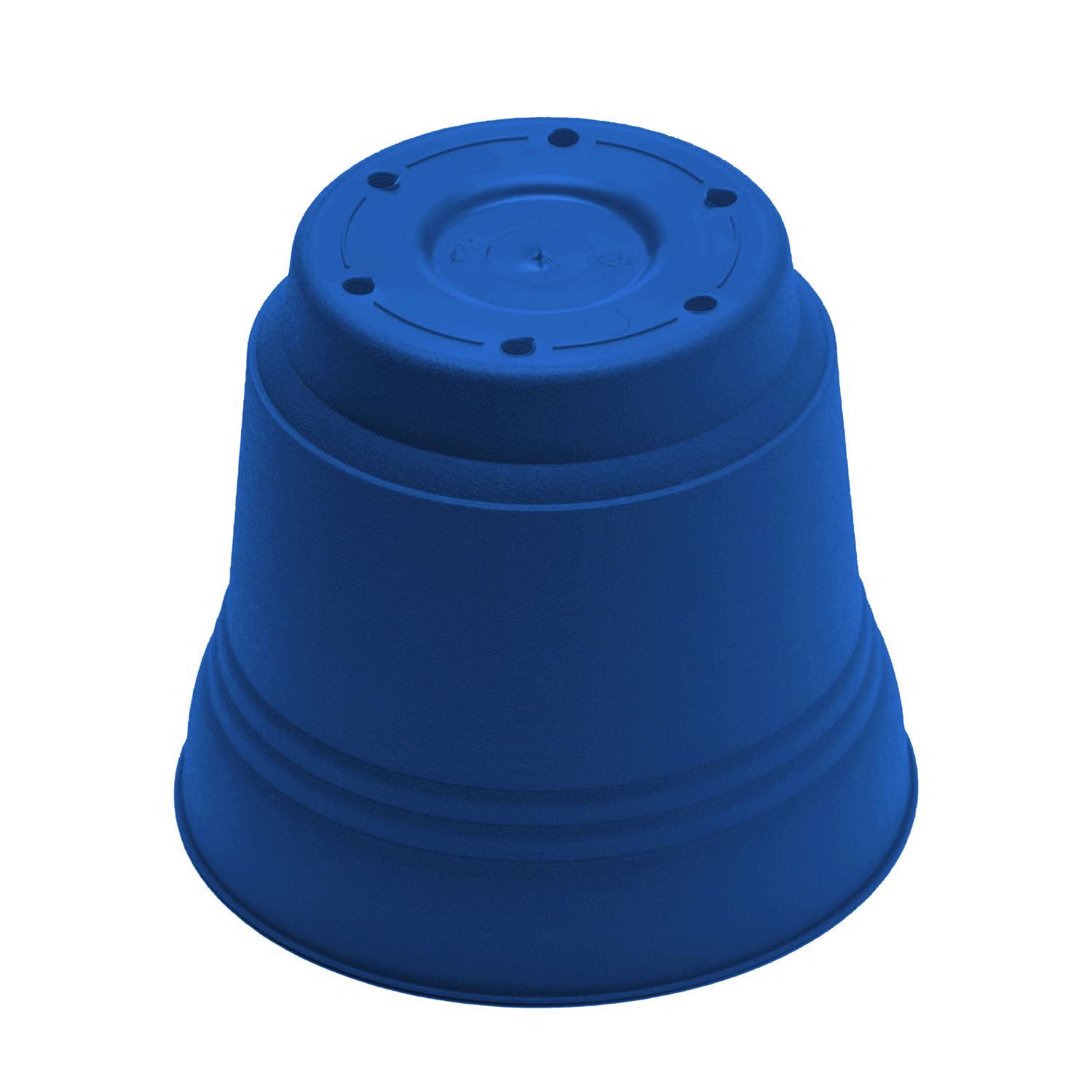 Bloem Saturn 8.5 in. H X 9.75 in. W Plastic Traditional Planter Blue