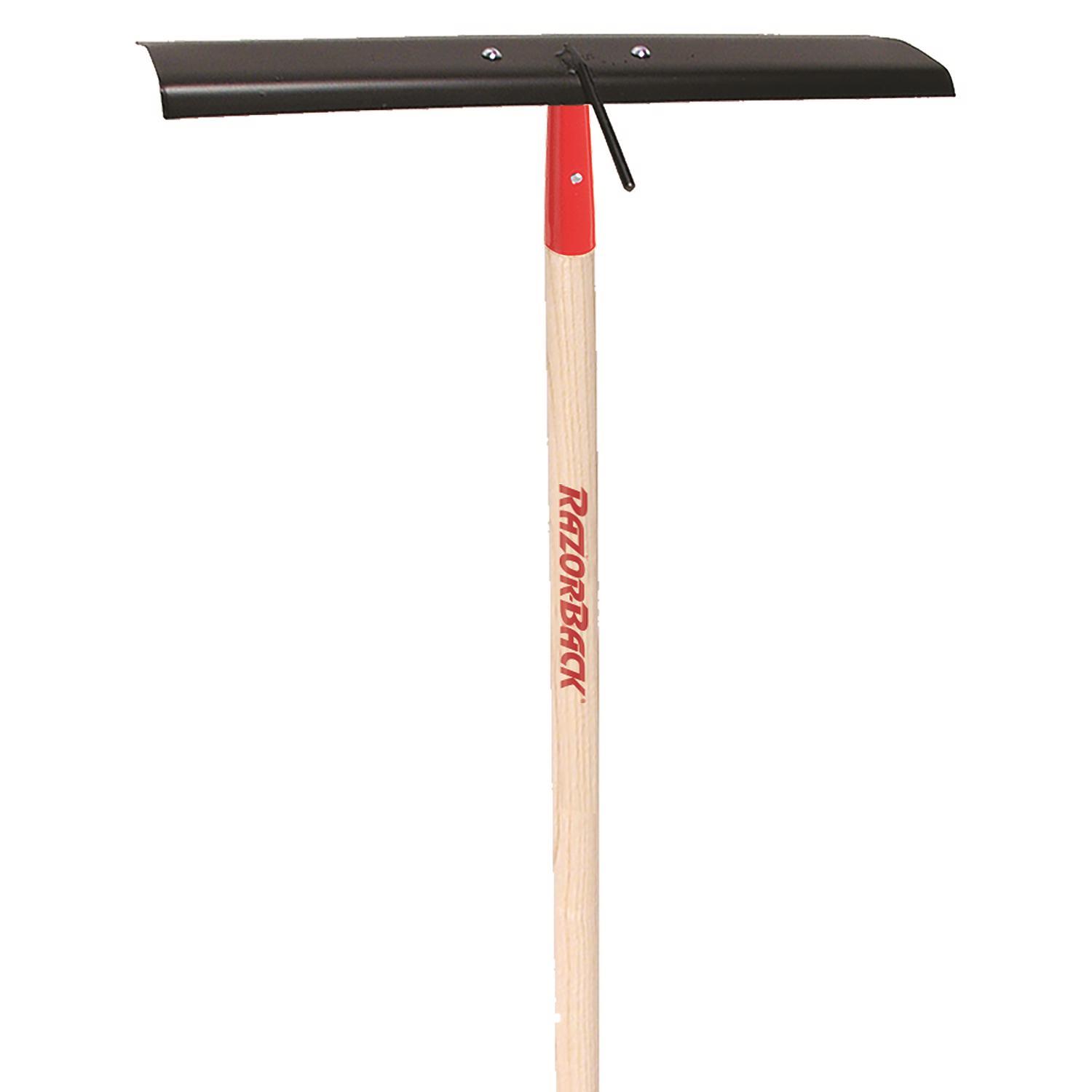 Razor-Back 60.5 in. Steel Scooper and Rake Set Wood Handle