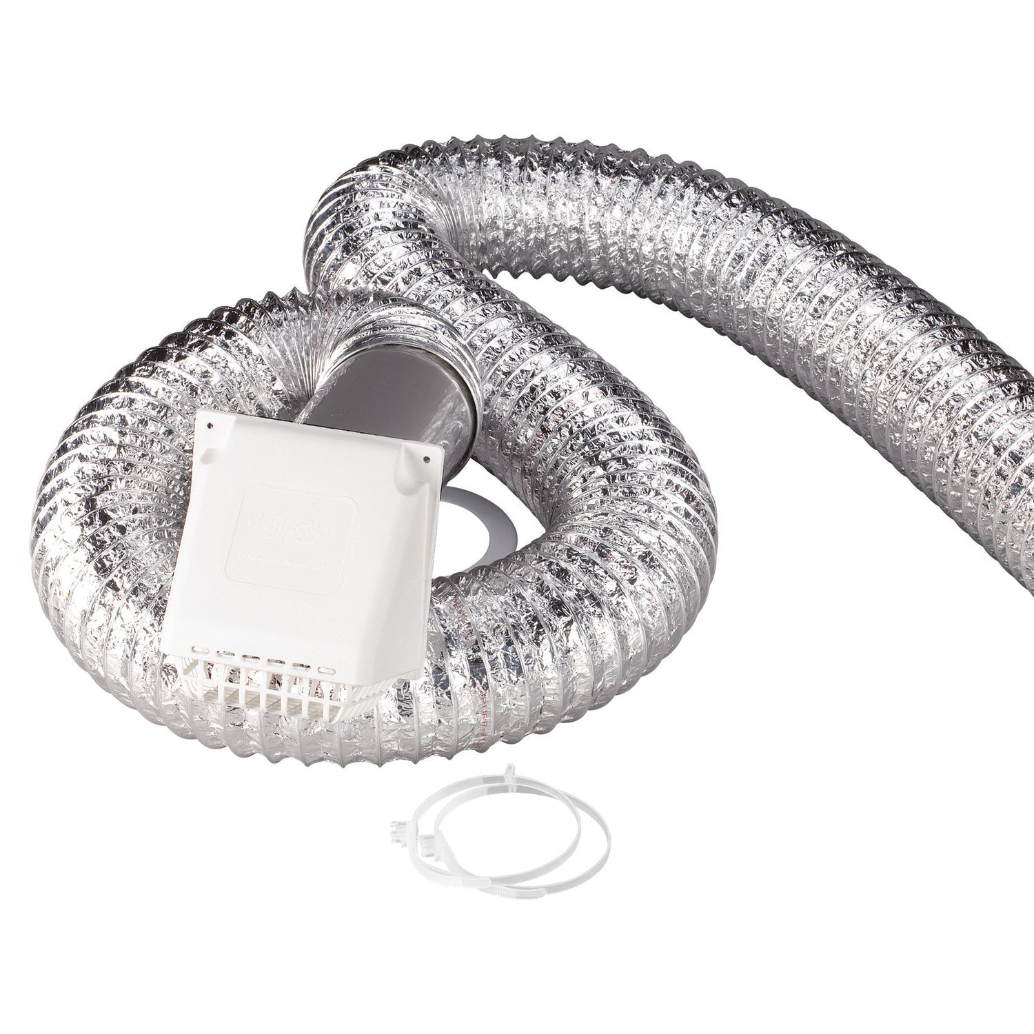 Ace 96 in. L X 4 in. D Silver/White Aluminum Dryer Vent Kit
