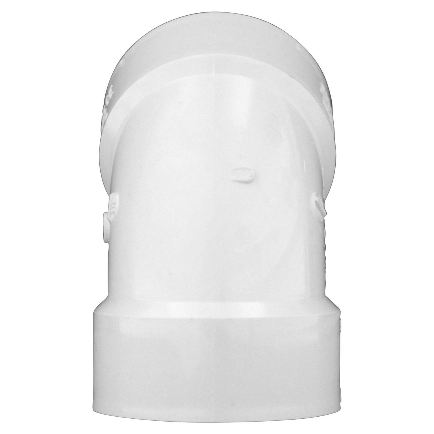 Charlotte Pipe Schedule 40 2 in. Hub X 2 in. D Hub PVC 45 Degree Elbow 1 pk