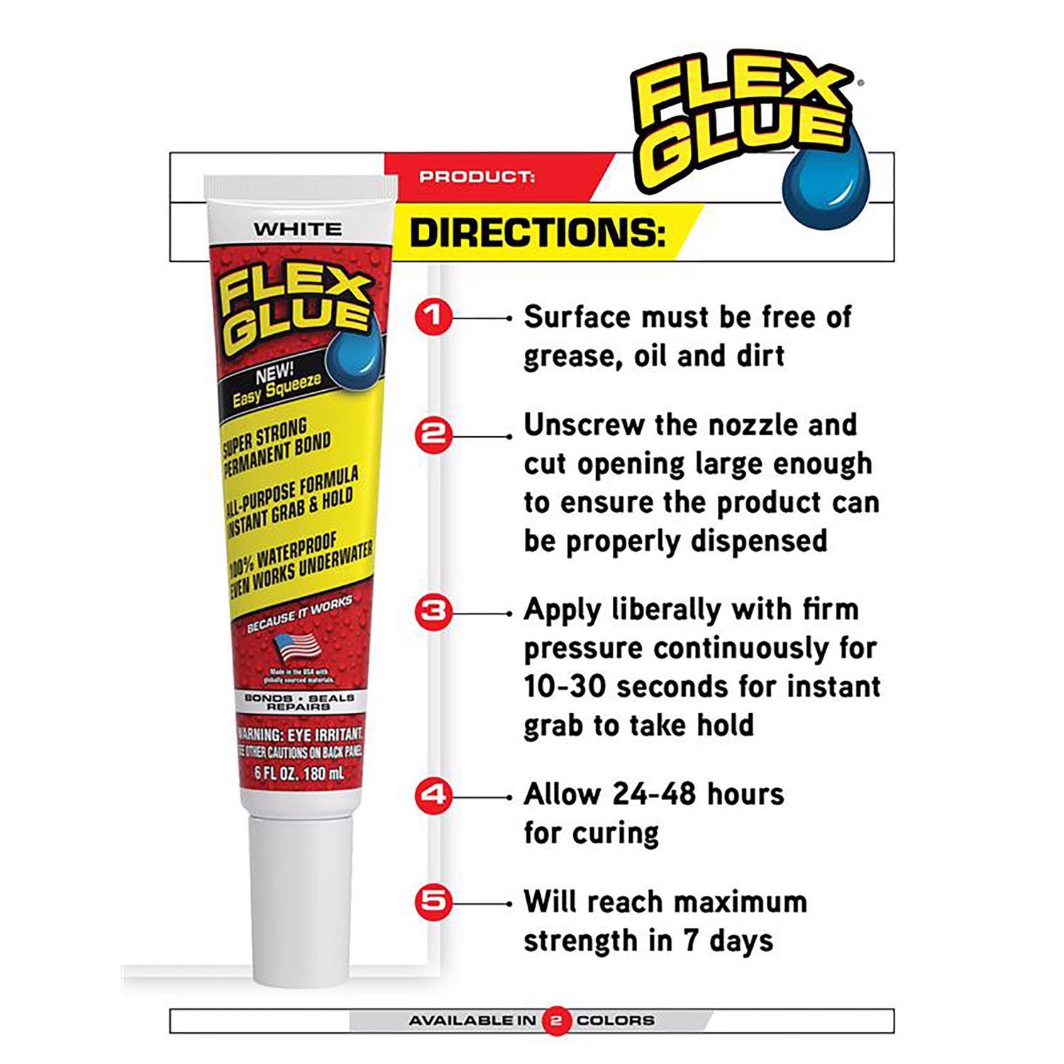Flex Seal Family of Products Flex Glue Super Strength Rubber Clear Adhesive 4 fl. oz.