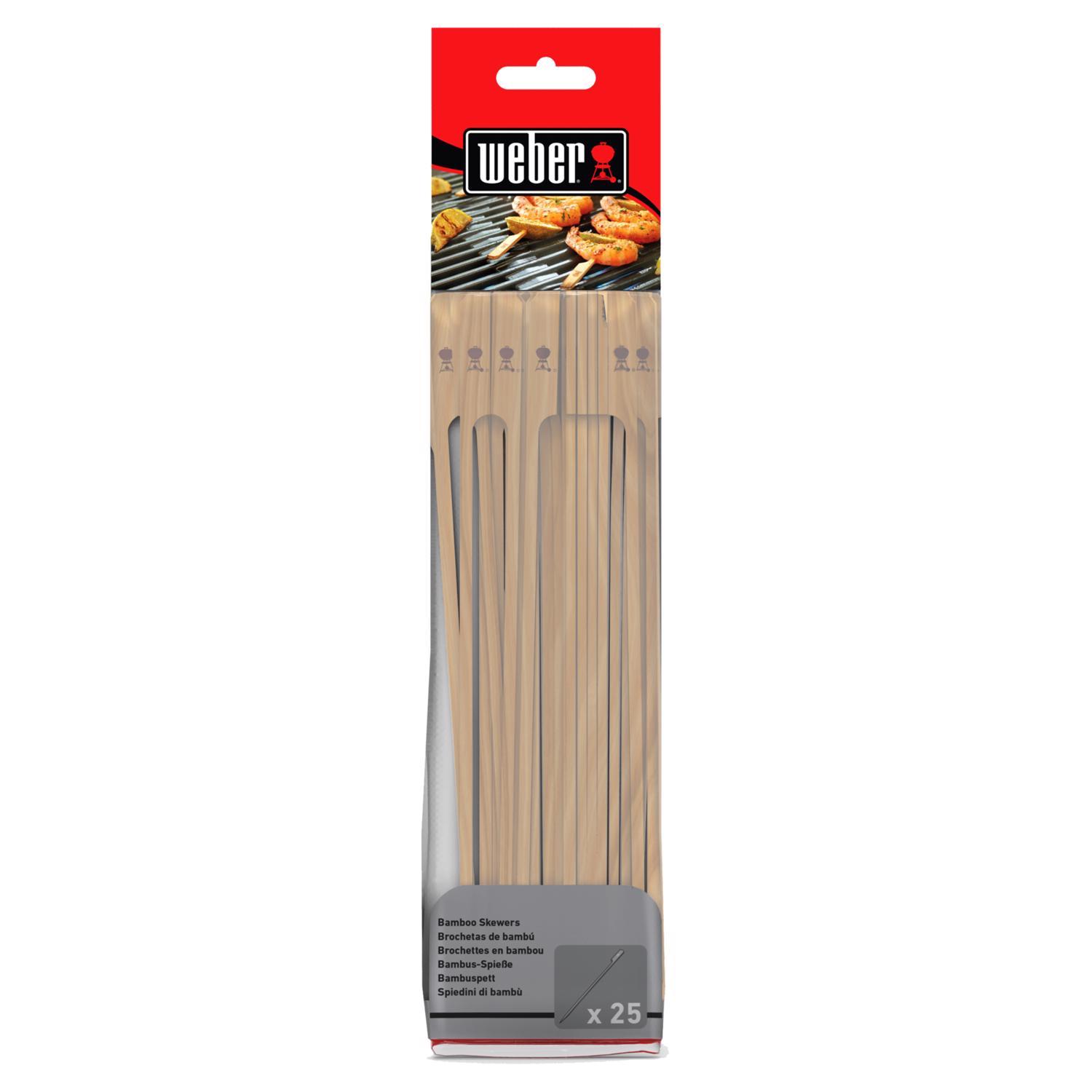 Weber Bamboo Skewer 9.8 in. L X 0.4 in. W 25 pc