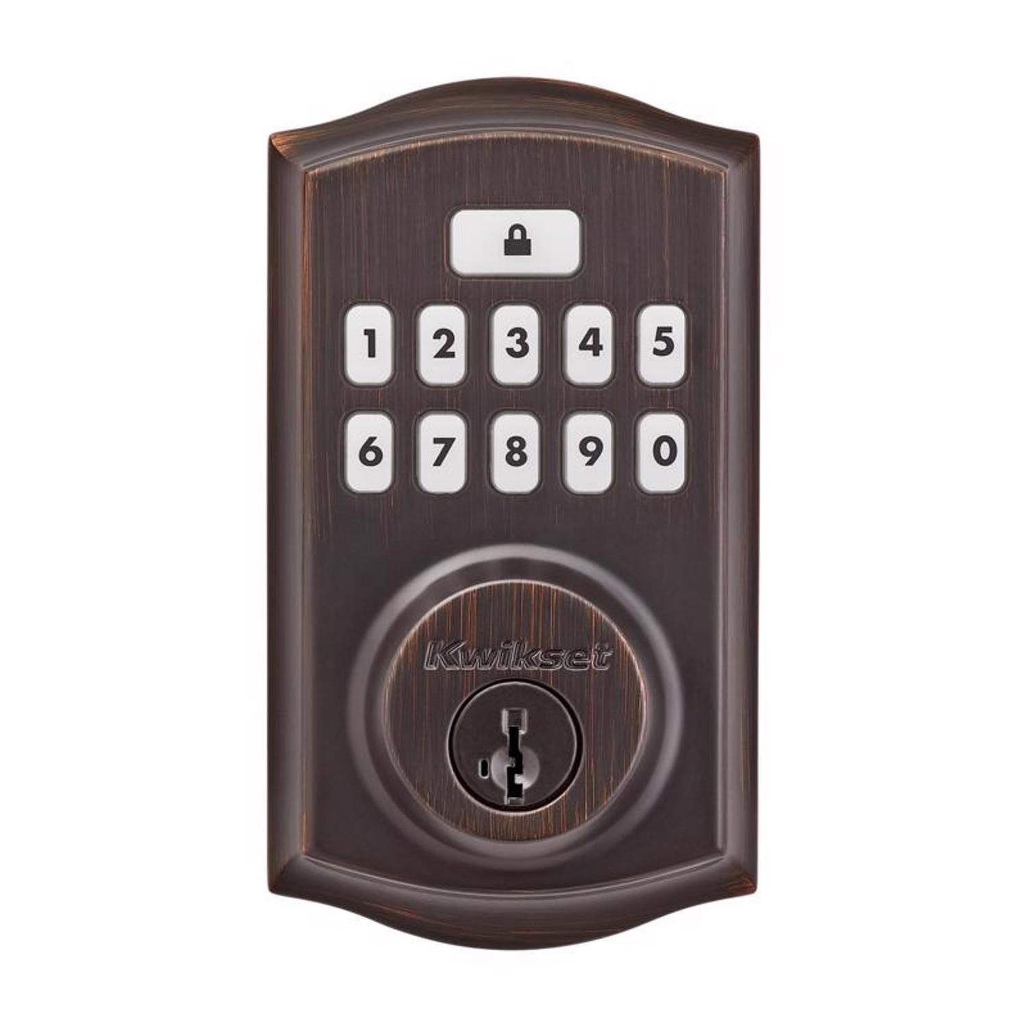 Kwikset SmartCode Venetian Bronze Metal Electronic Touch Pad Deadbolt
