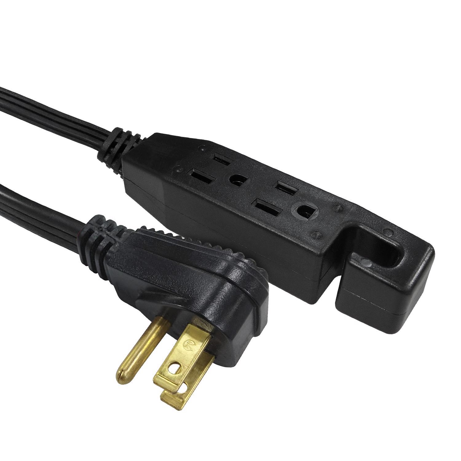Ace Indoor 12 ft. L Black Extension Cord 16/3 SPT-3