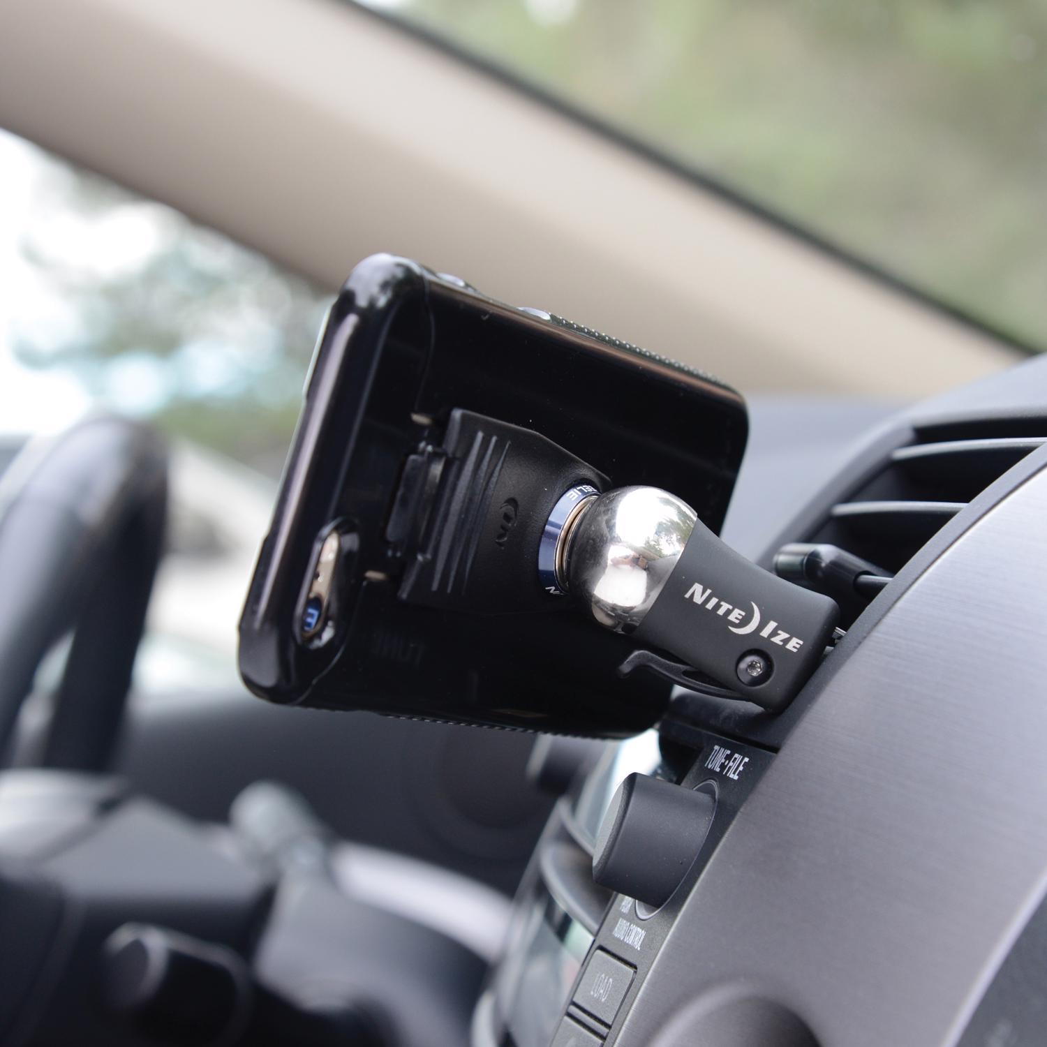 Nite Ize Steelie Black/Silver Cell Phone Car Vent Mount For Universal