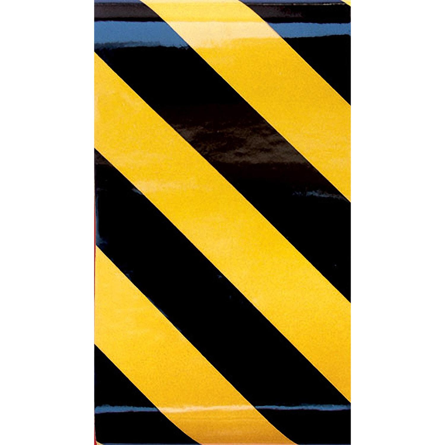 HILLMAN 2 in. W X 24 in. L Black/Yellow Reflective Safety Tape 1 pk