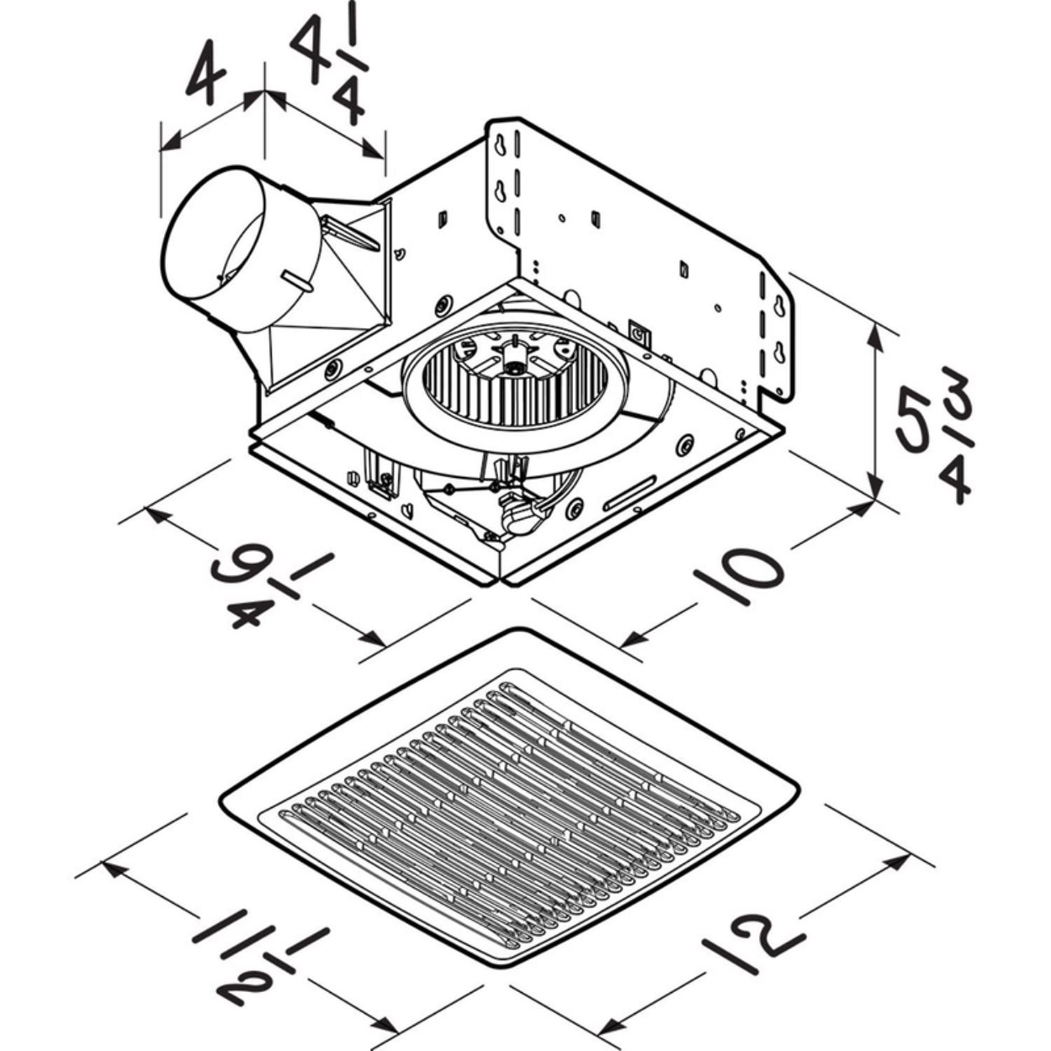 Broan-NuTone Flex Series 110 CFM 3 Sones Bathroom Ventilation Fan