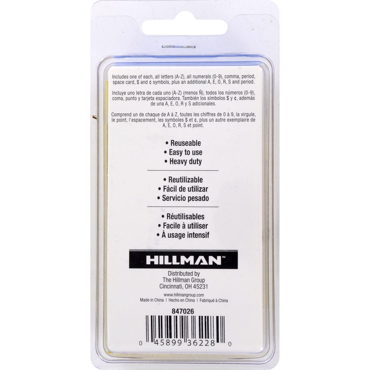 HILLMAN 2 in. Card Stock Letter and Number 2 in. Stencil Set 36 pk