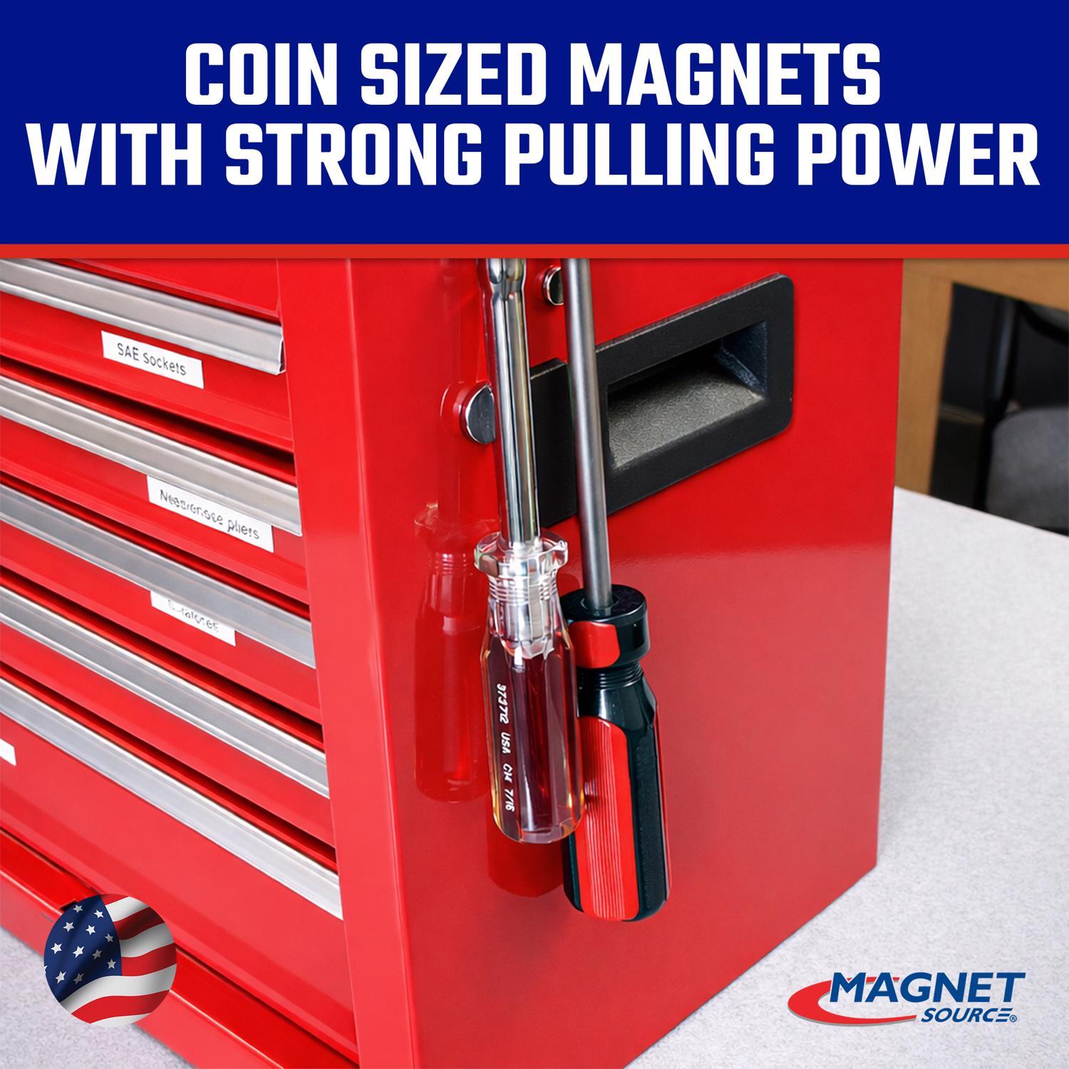 Magnet Source.118 in. L X.315 in. W Silver Super Disc Magnets 2.9 lb. pull 10 pc