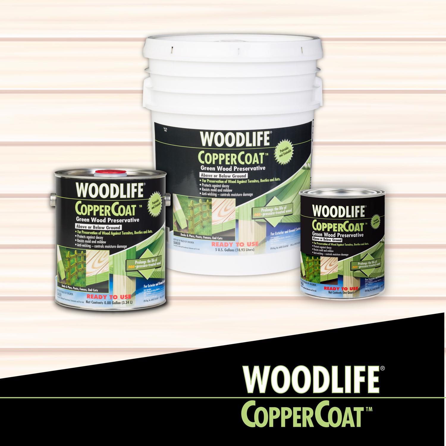 Woodlife Coppercoat Green Semi-Transparent Water-Based Wood Preservative 0.88 gal